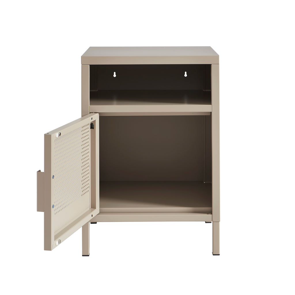 PANTONE® Metal 2-Drawer Nightstand – Taupe