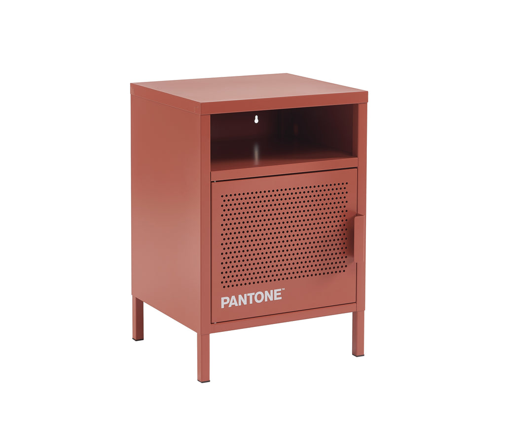 PANTONE® Metal 2-Drawer Nightstand – Terracotta