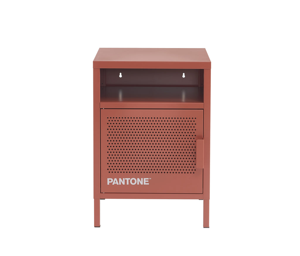 PANTONE® Metal 2-Drawer Nightstand – Terracotta