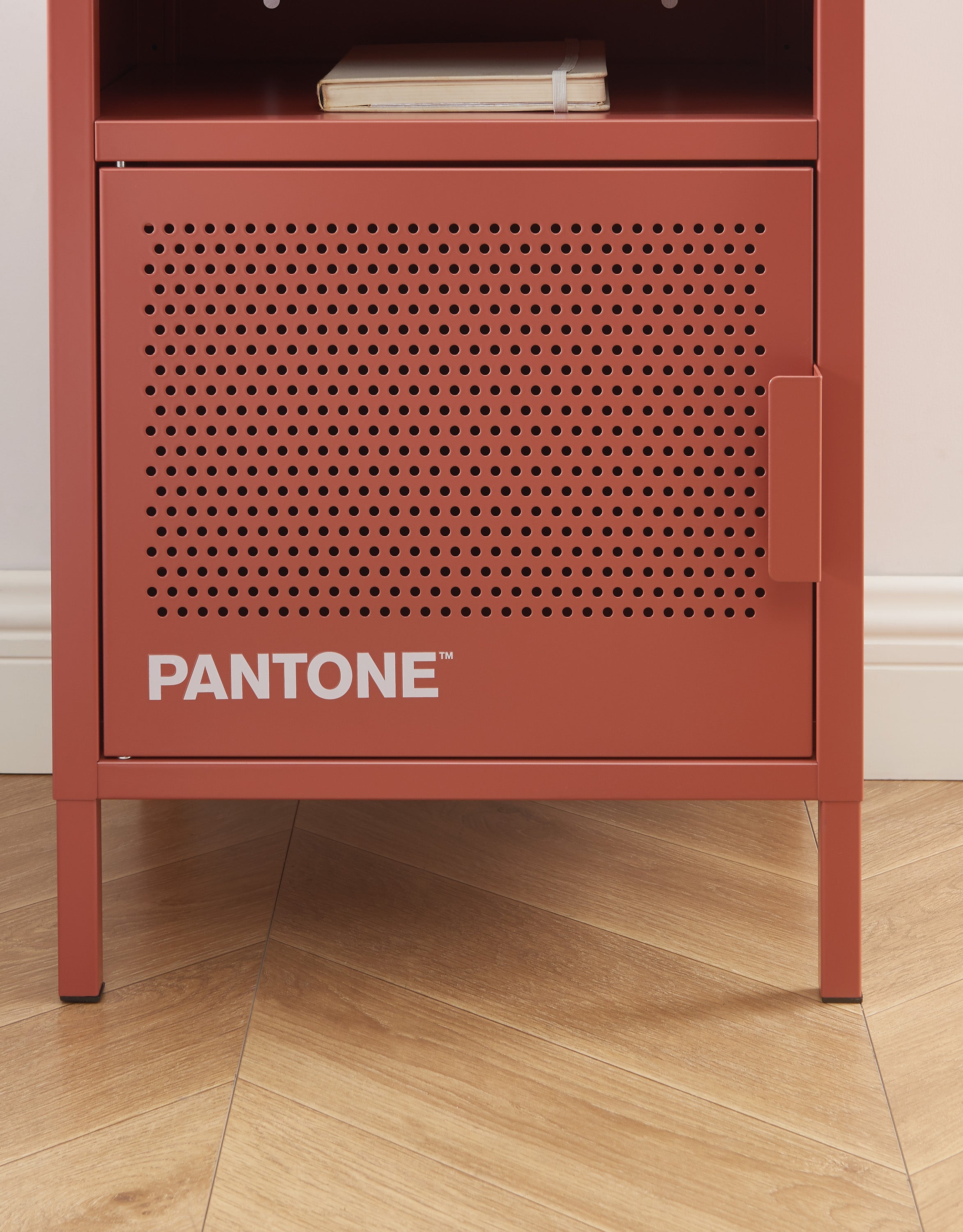 PANTONE® Metal 2-Drawer Nightstand – Terracotta