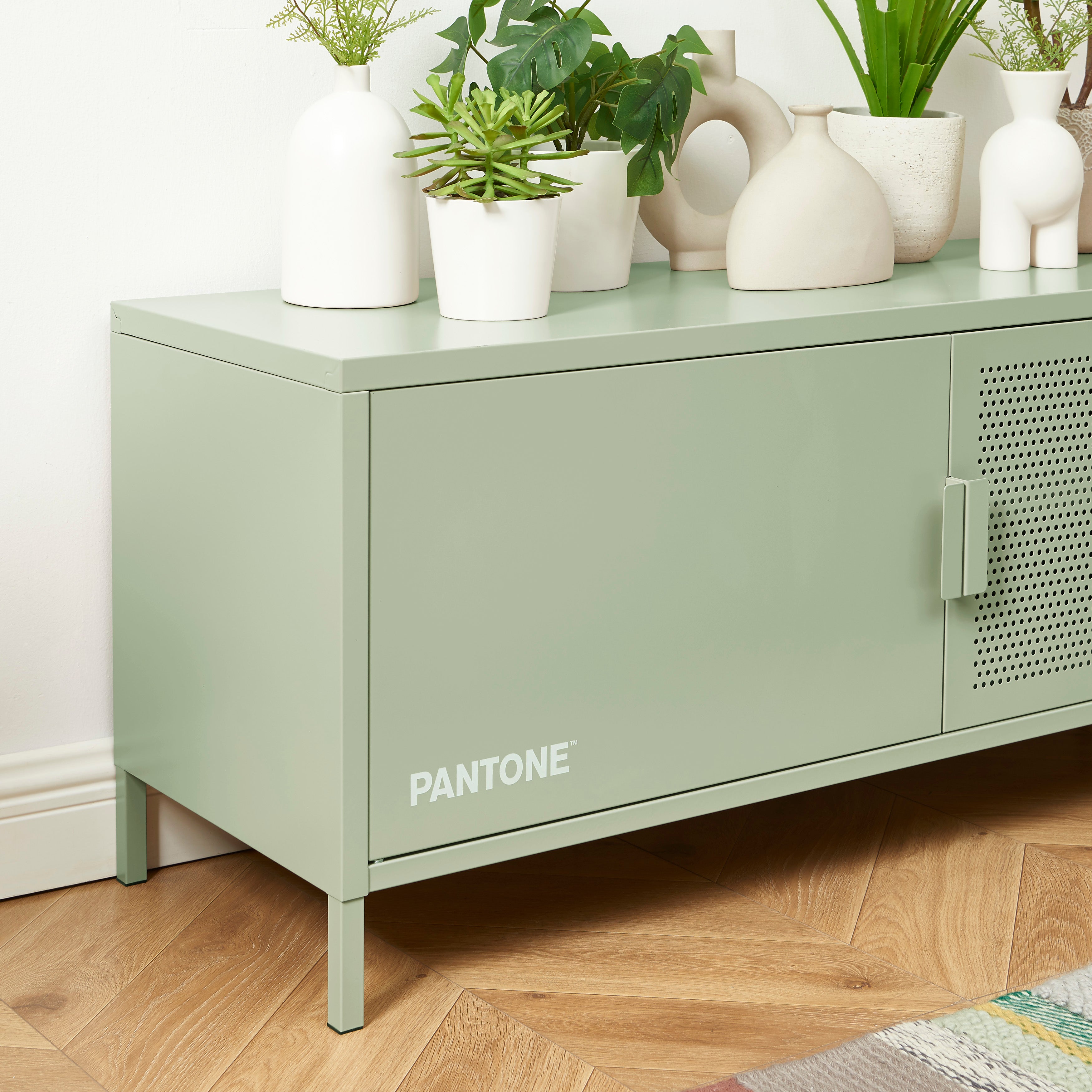 PANTONE® Metal TV Stand – Almond green
