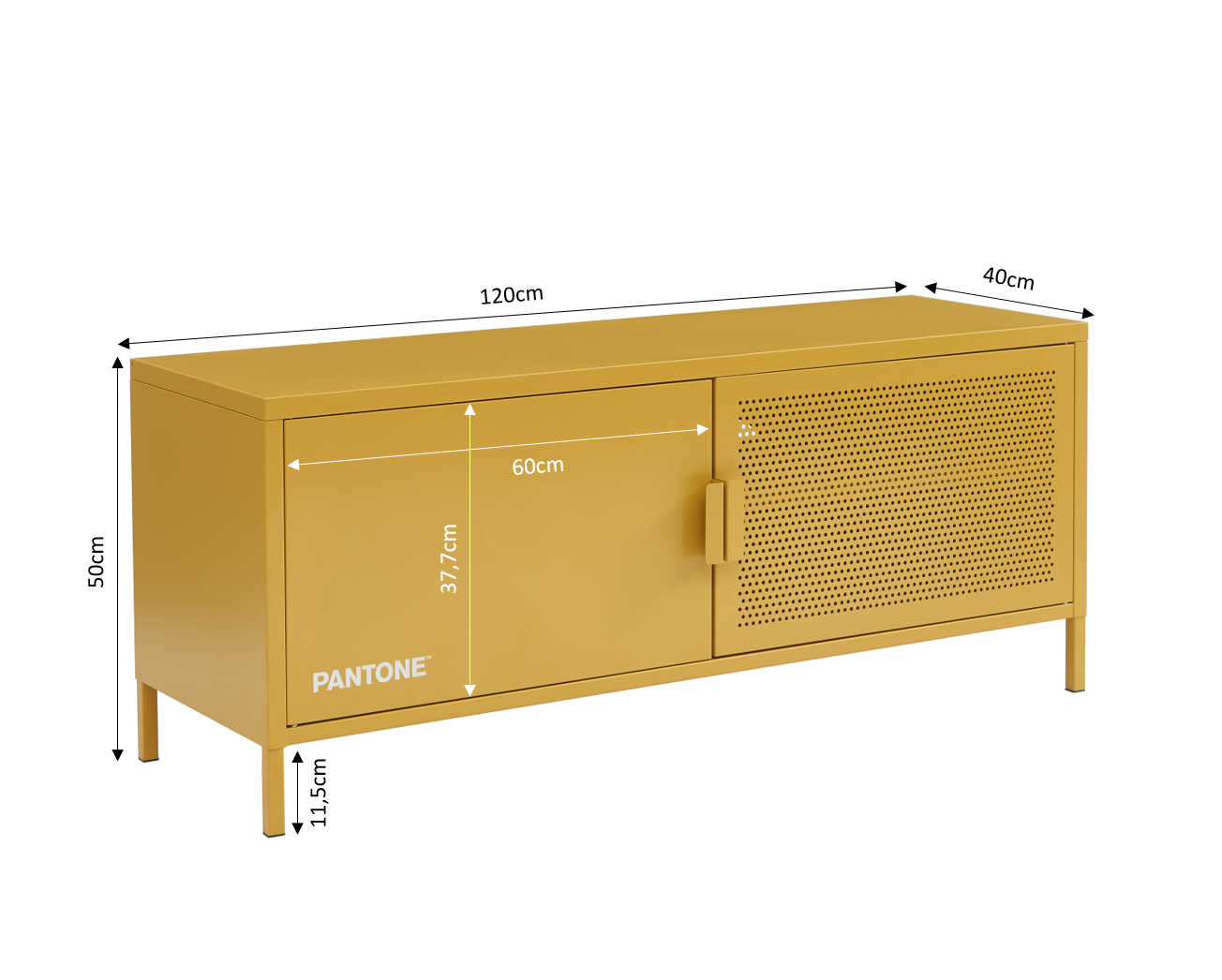 PANTONE® Metal TV Stand – Mustard