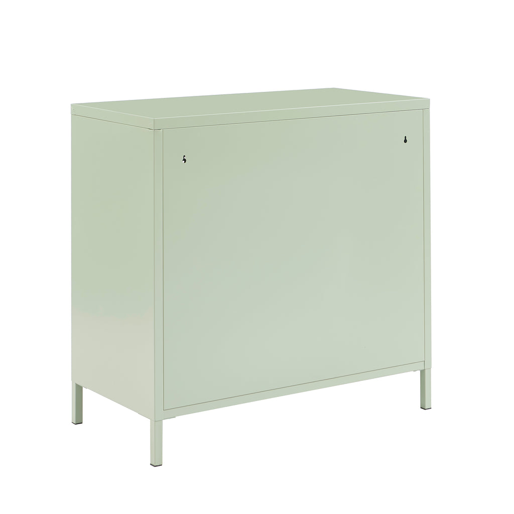 PANTONE® Metal 4-Drawer Chest – Almond green
