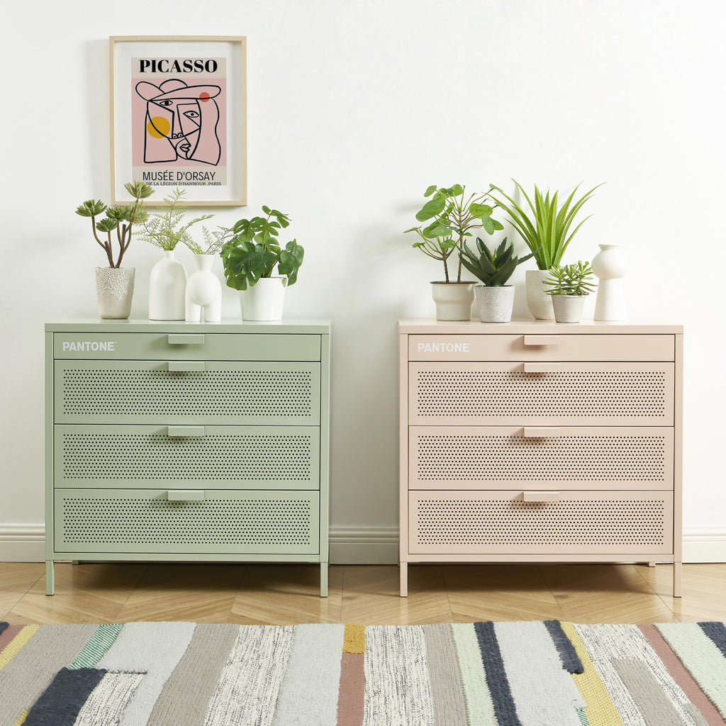 PANTONE® Metal 4-Drawer Chest – Pink