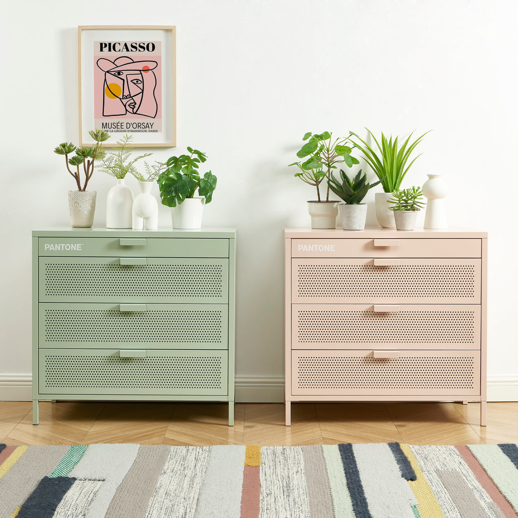 PANTONE® Metal 4-Drawer Chest – Pink