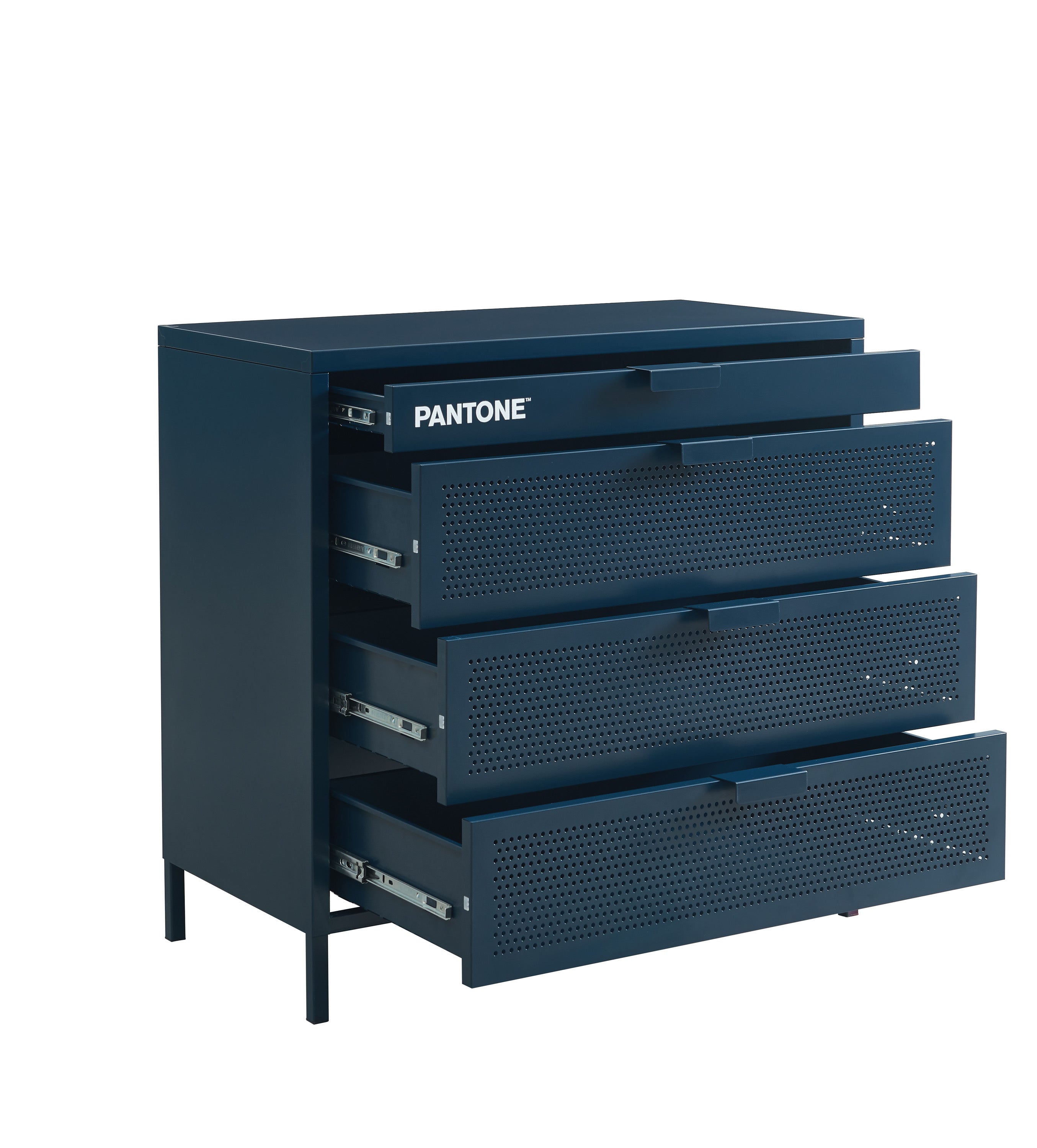 PANTONE® Metal 4-Drawer Chest – Midnight blue