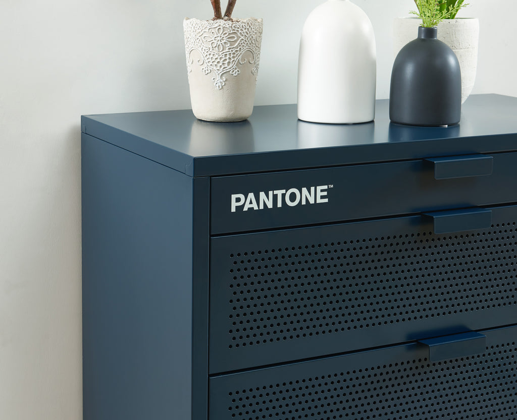 PANTONE® Metal 4-Drawer Chest – Midnight blue