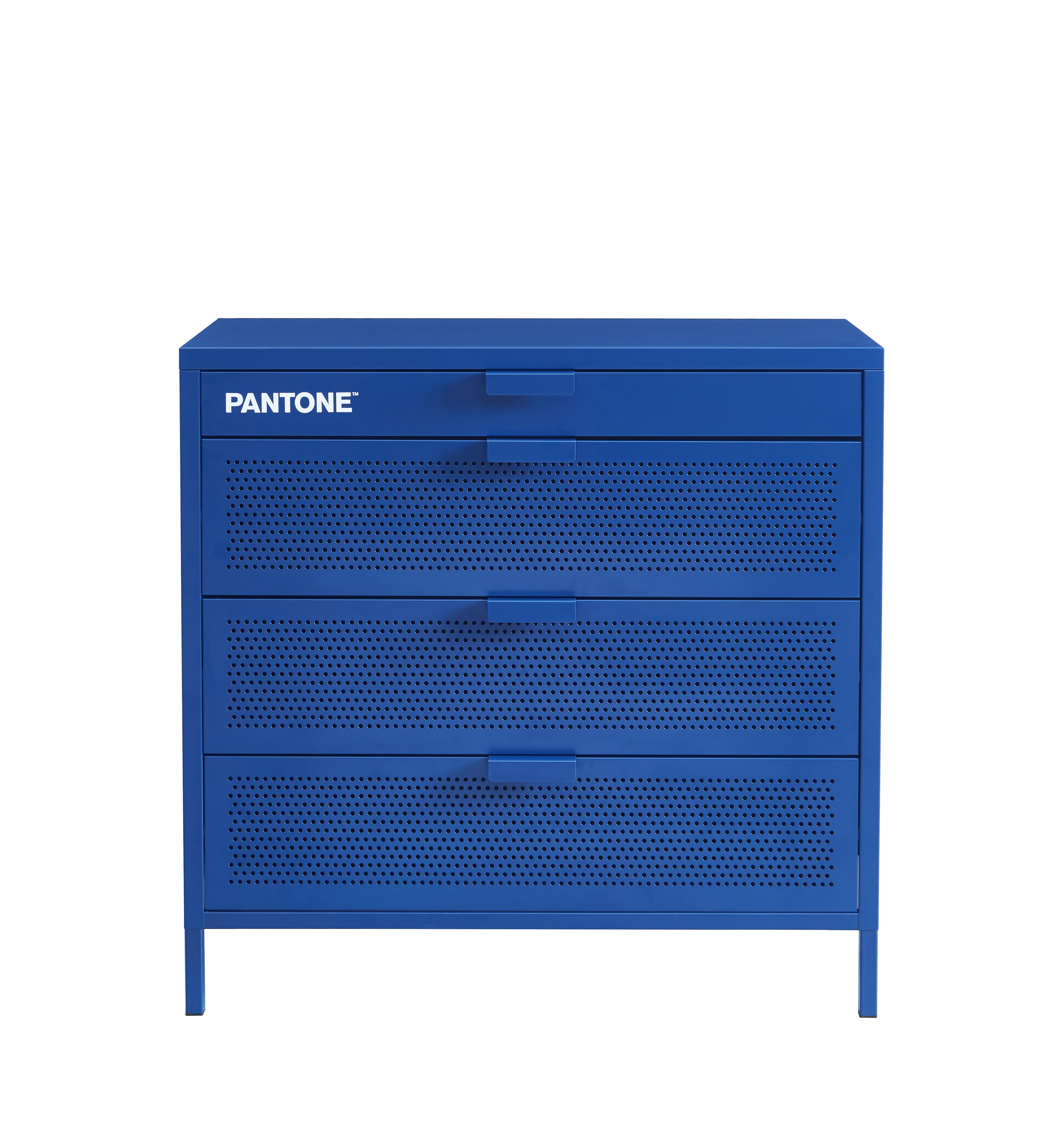 PANTONE® Metal 4-Drawer Chest – Electric blue