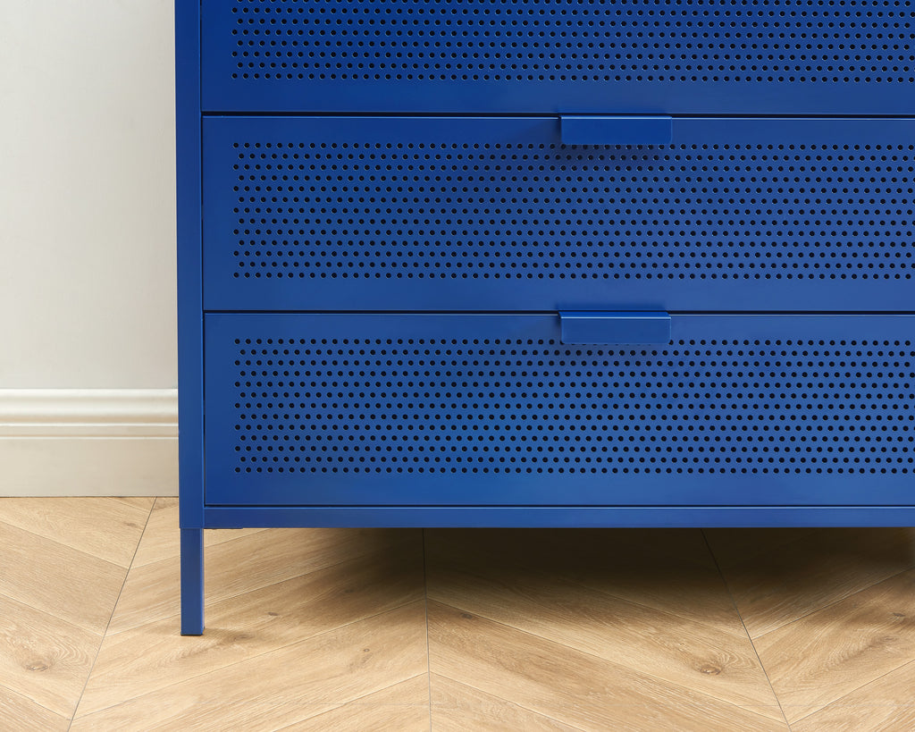 PANTONE® Metal 4-Drawer Chest – Electric blue