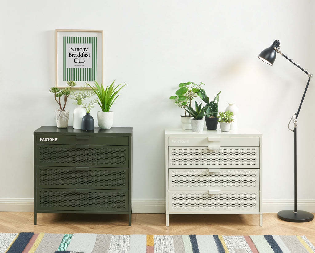 PANTONE® Metal 4-Drawer Chest – Sand