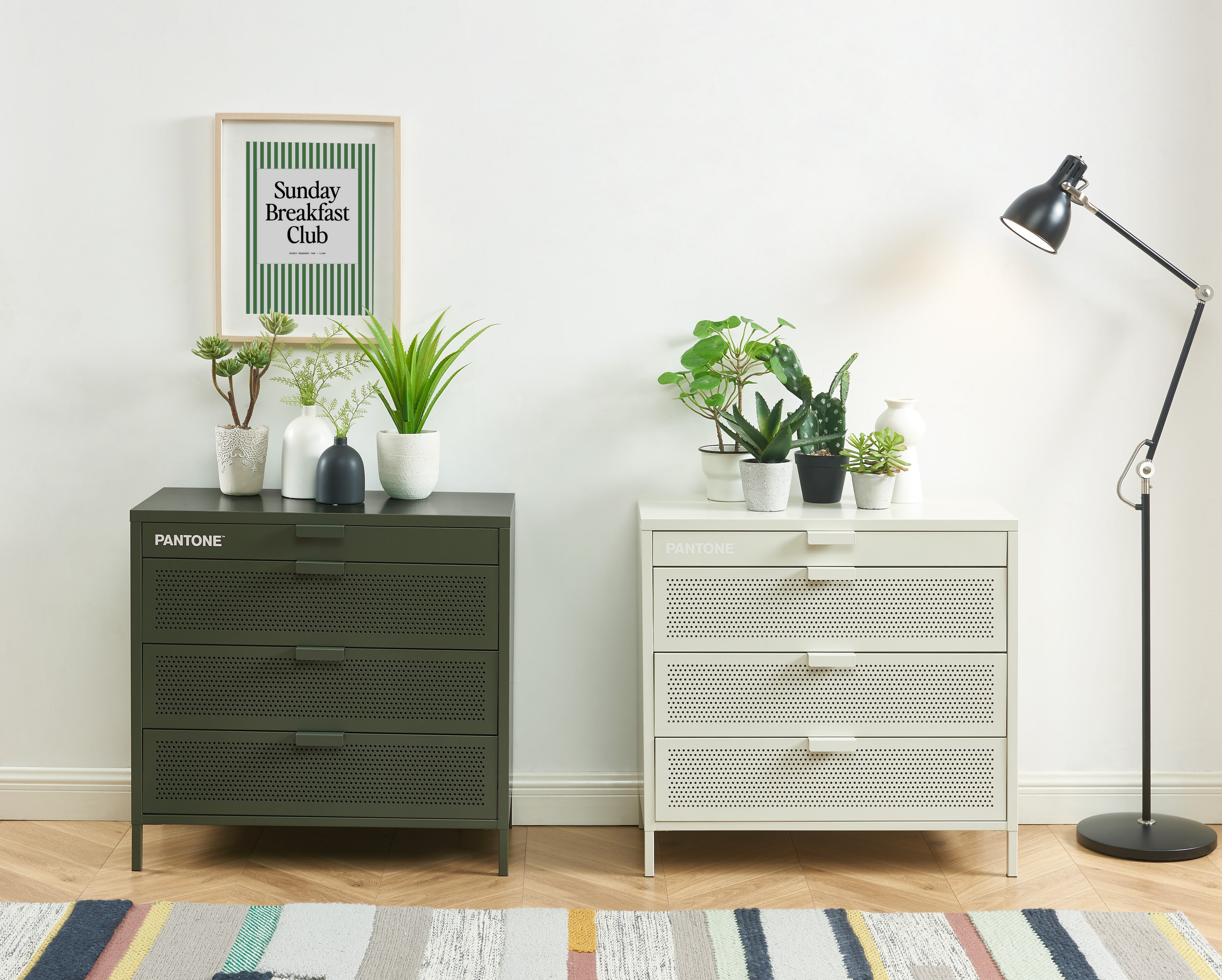 PANTONE® Metal 4-Drawer Chest – Sand