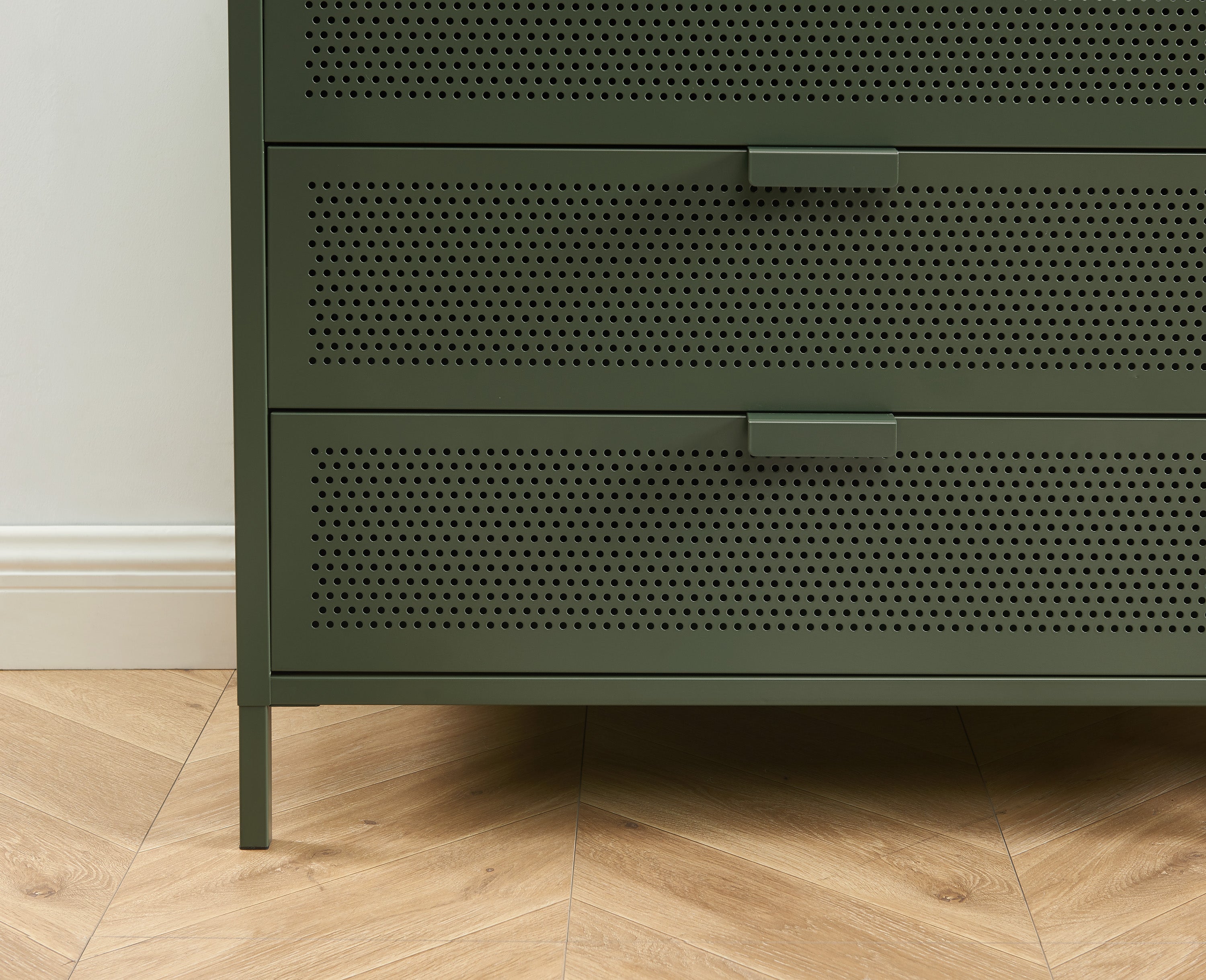 PANTONE® Metal 4-Drawer Chest – Olive green