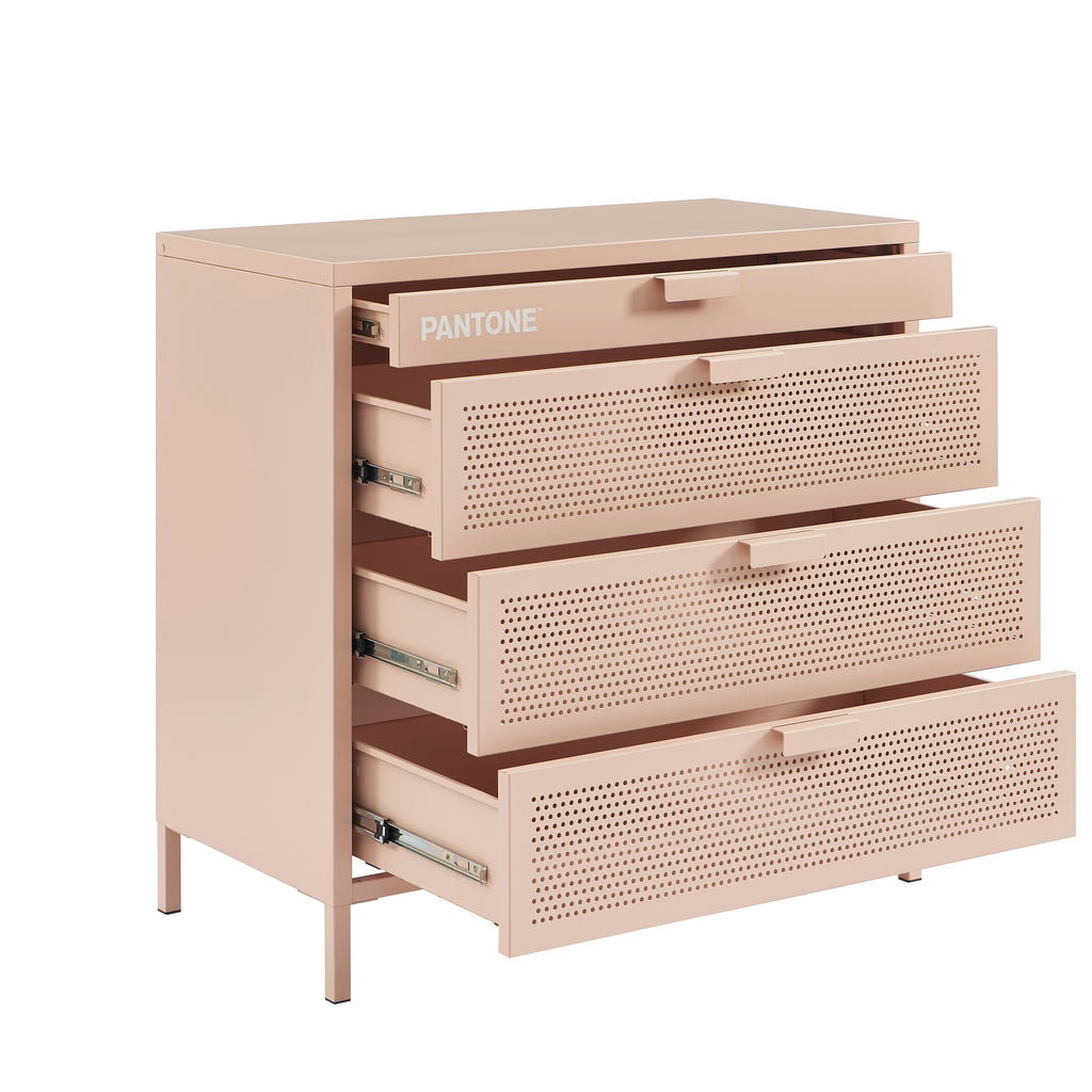 PANTONE® Metal 4-Drawer Chest – Pink