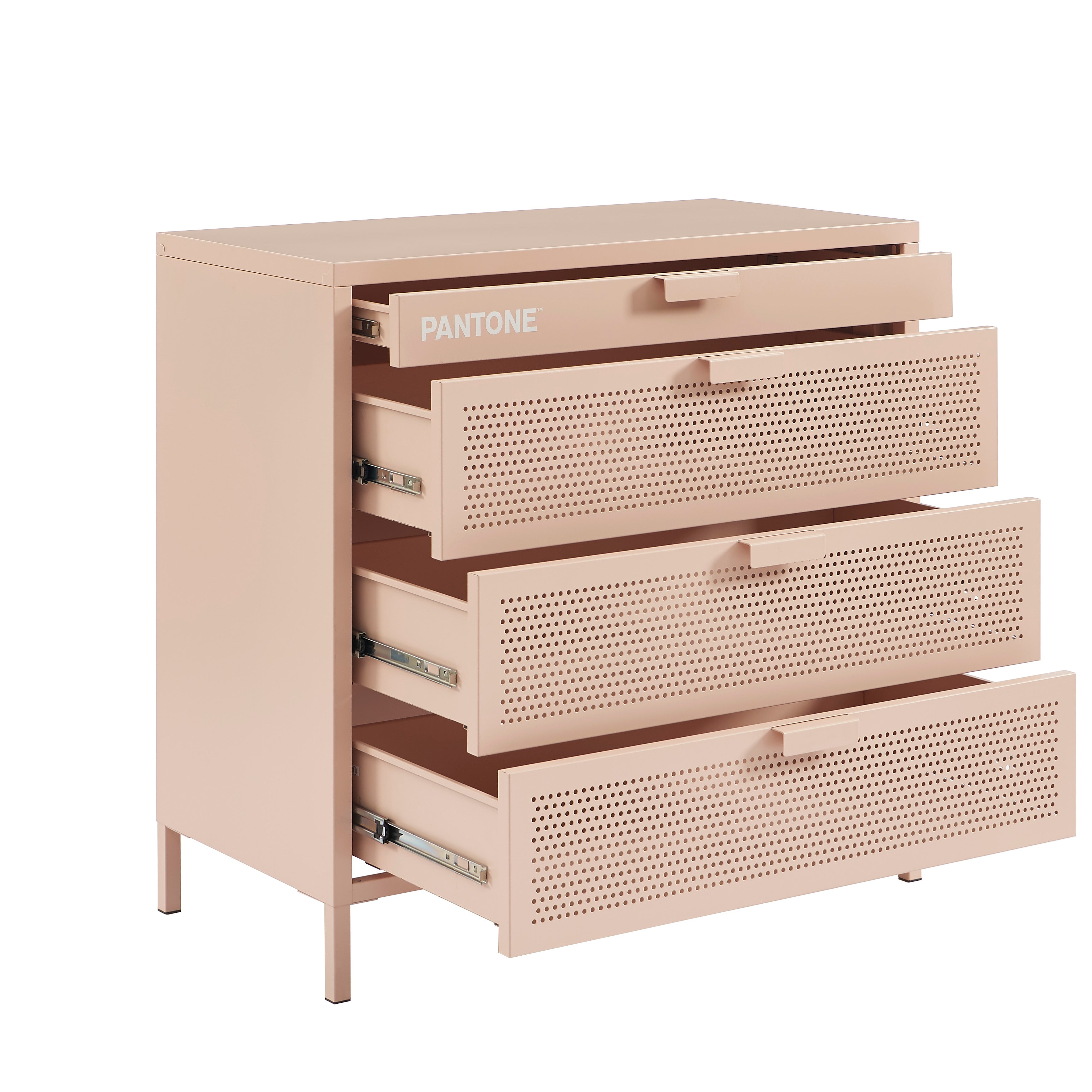 PANTONE® Metal 4-Drawer Chest – Pink