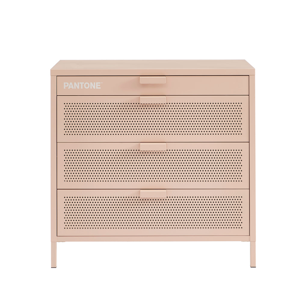 PANTONE® Metal 4-Drawer Chest – Pink