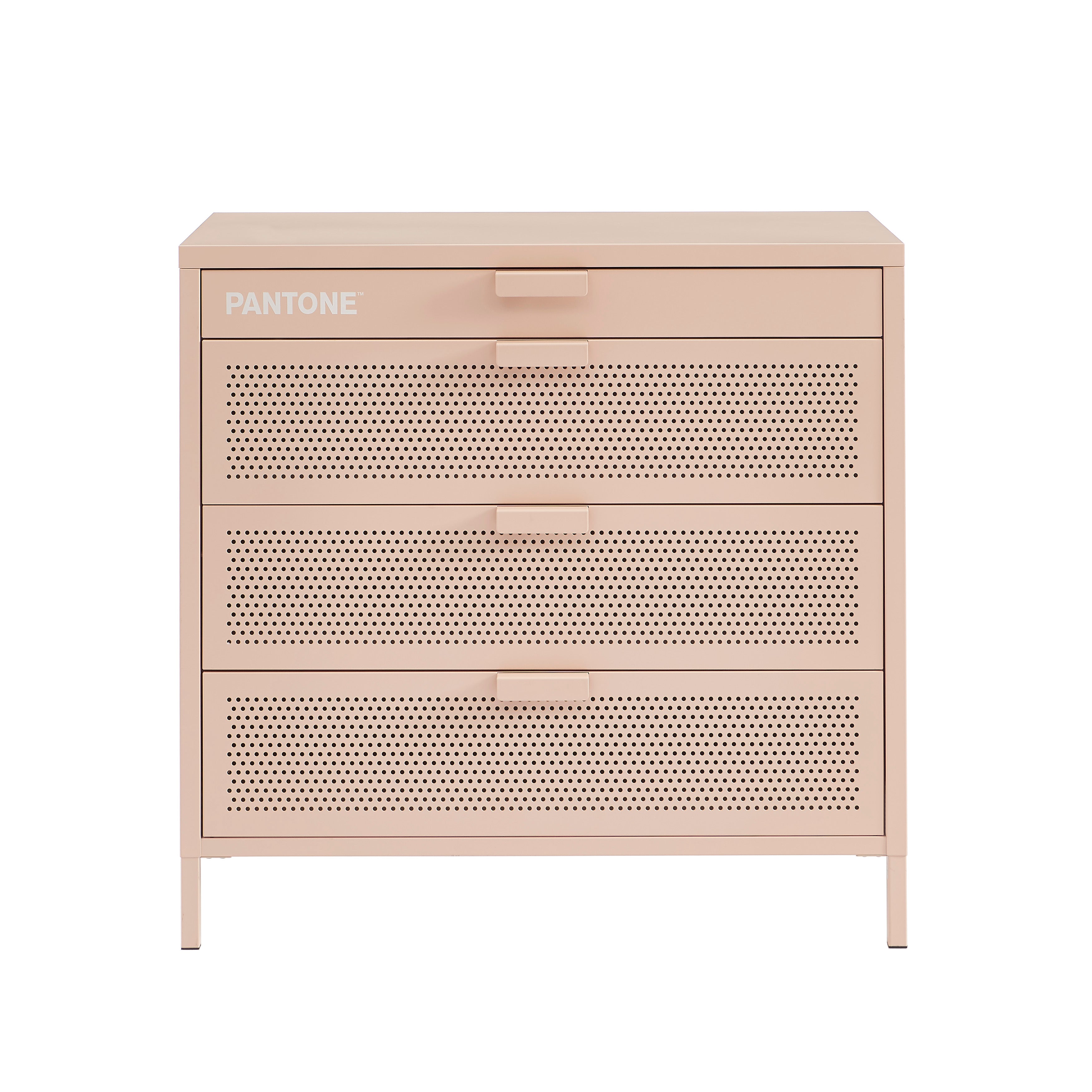PANTONE® Metal 4-Drawer Chest – Pink