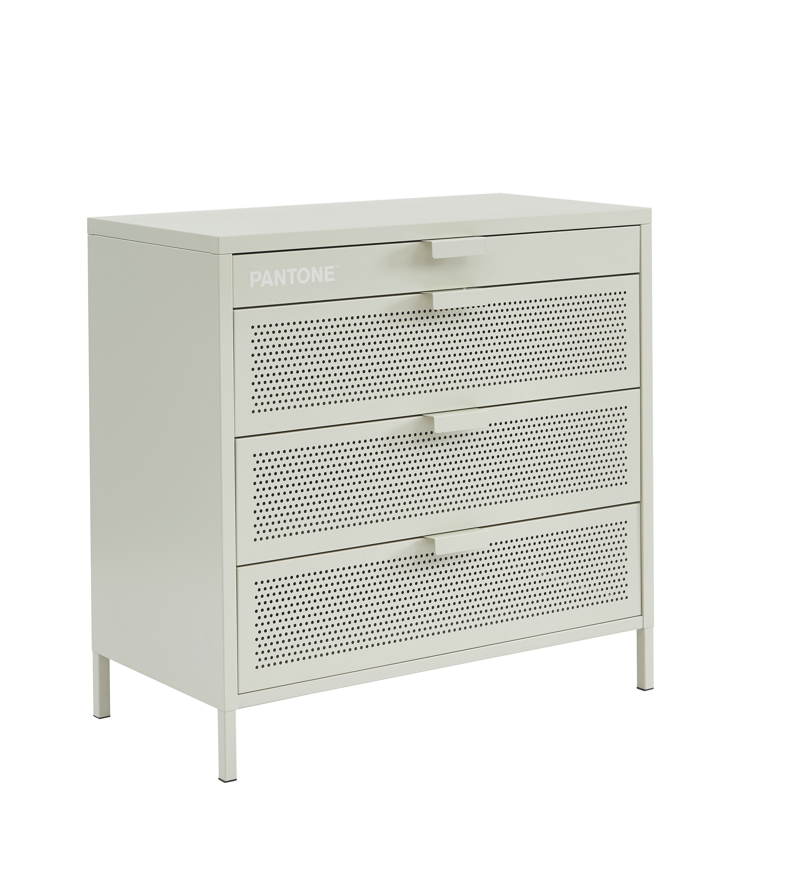 PANTONE® Metal 4-Drawer Chest – Sand