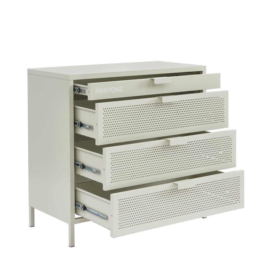PANTONE® Metal 4-Drawer Chest – Sand