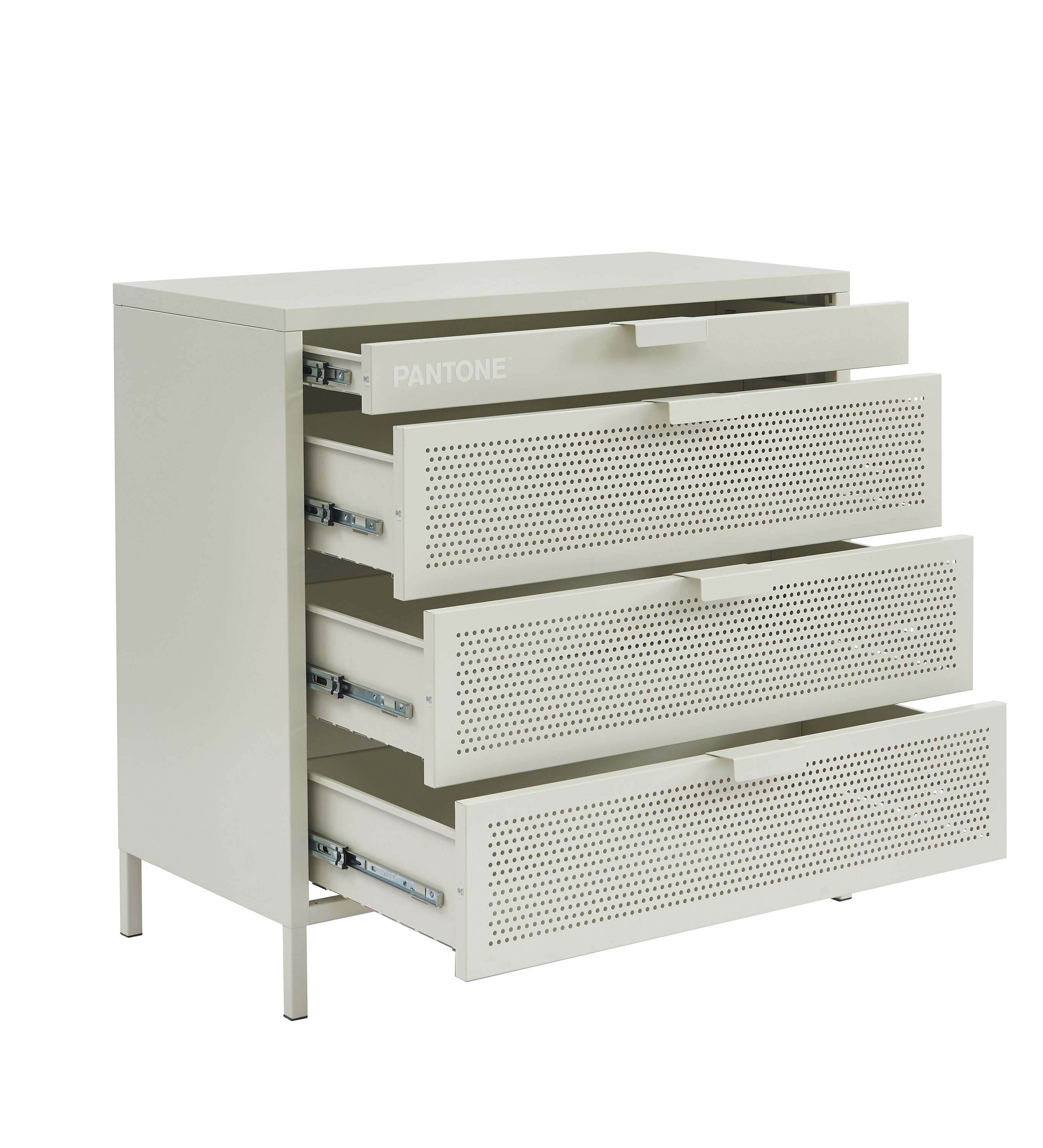 PANTONE® Metal 4-Drawer Chest – Sand