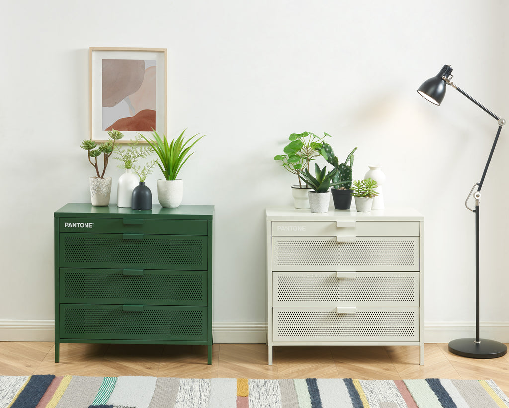 PANTONE® Metal 4-Drawer Chest – Sand