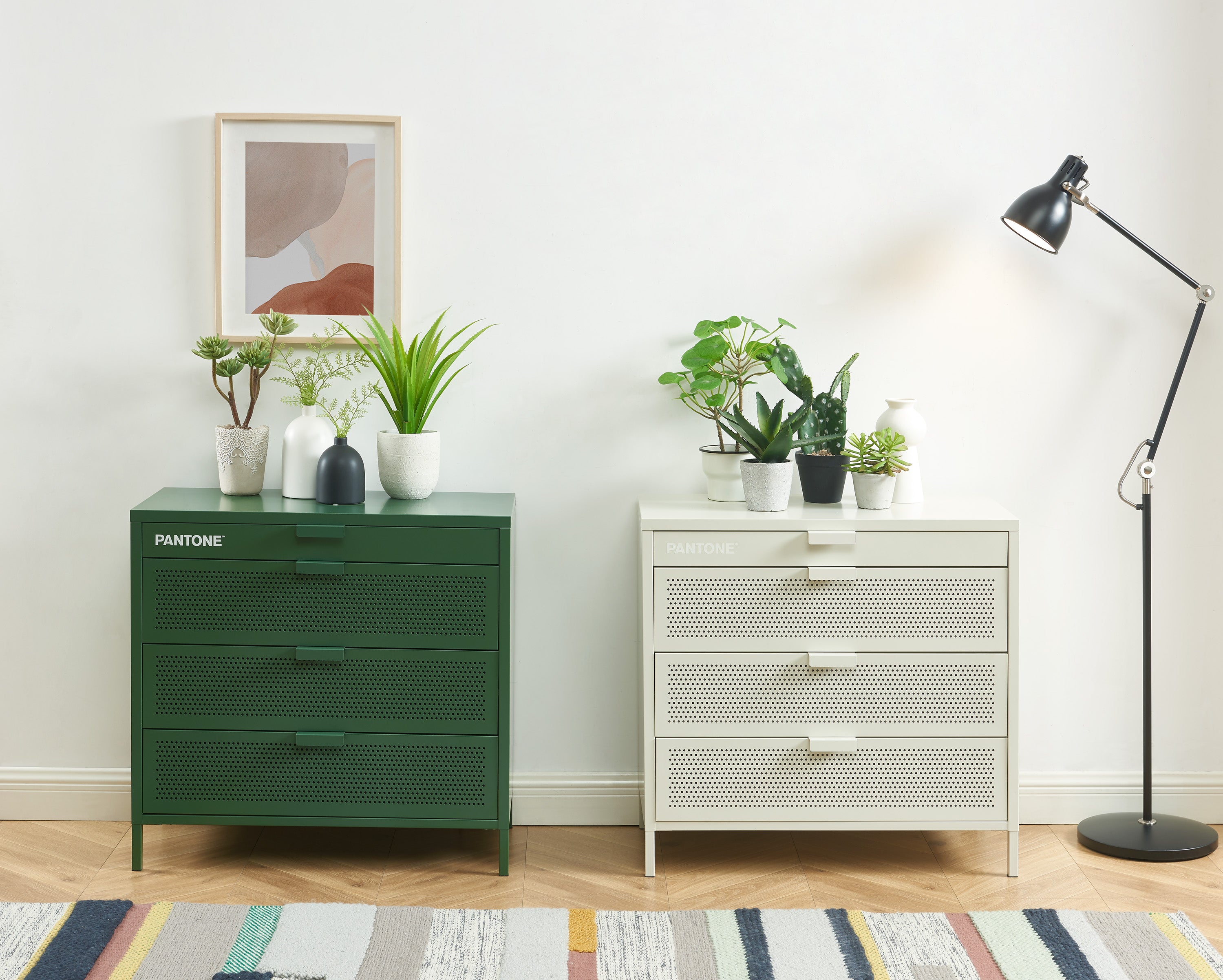PANTONE® Metal 4-Drawer Chest – Sand