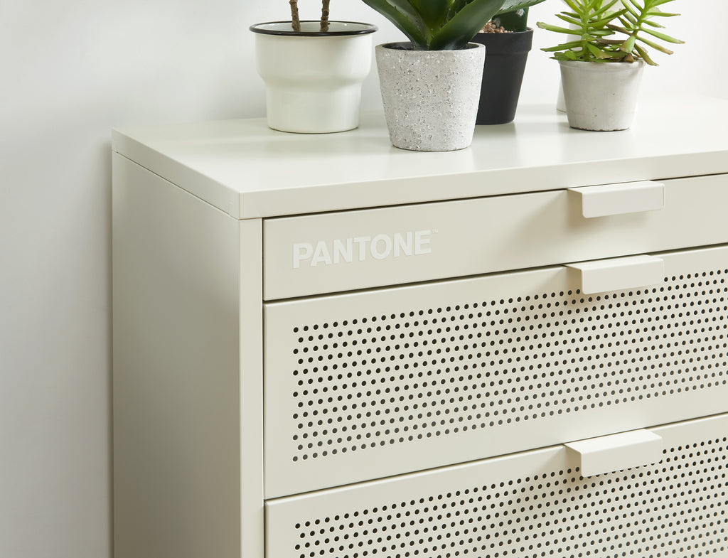 PANTONE® Metal 4-Drawer Chest – Sand