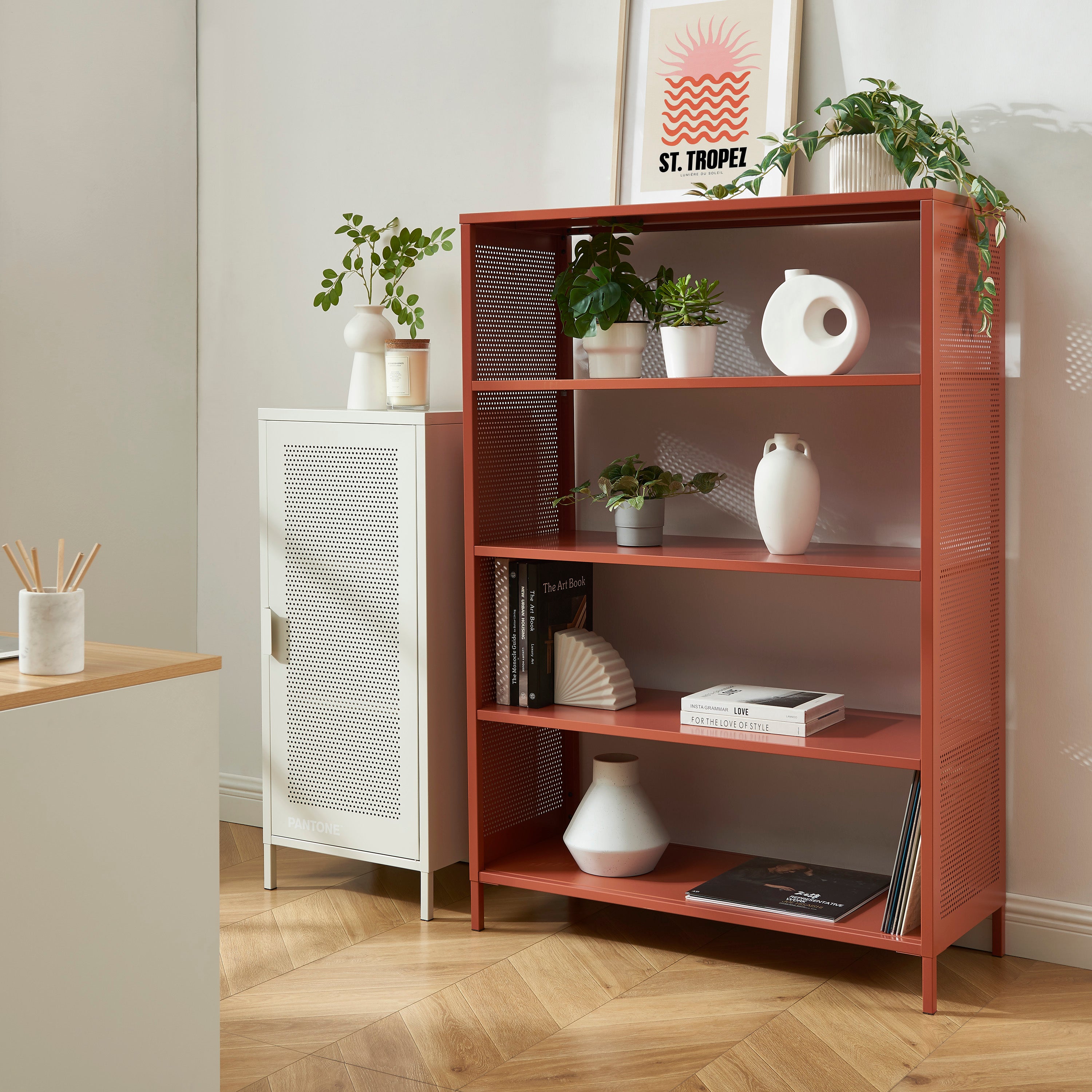 PANTONE® Metal Bookcase – Sand