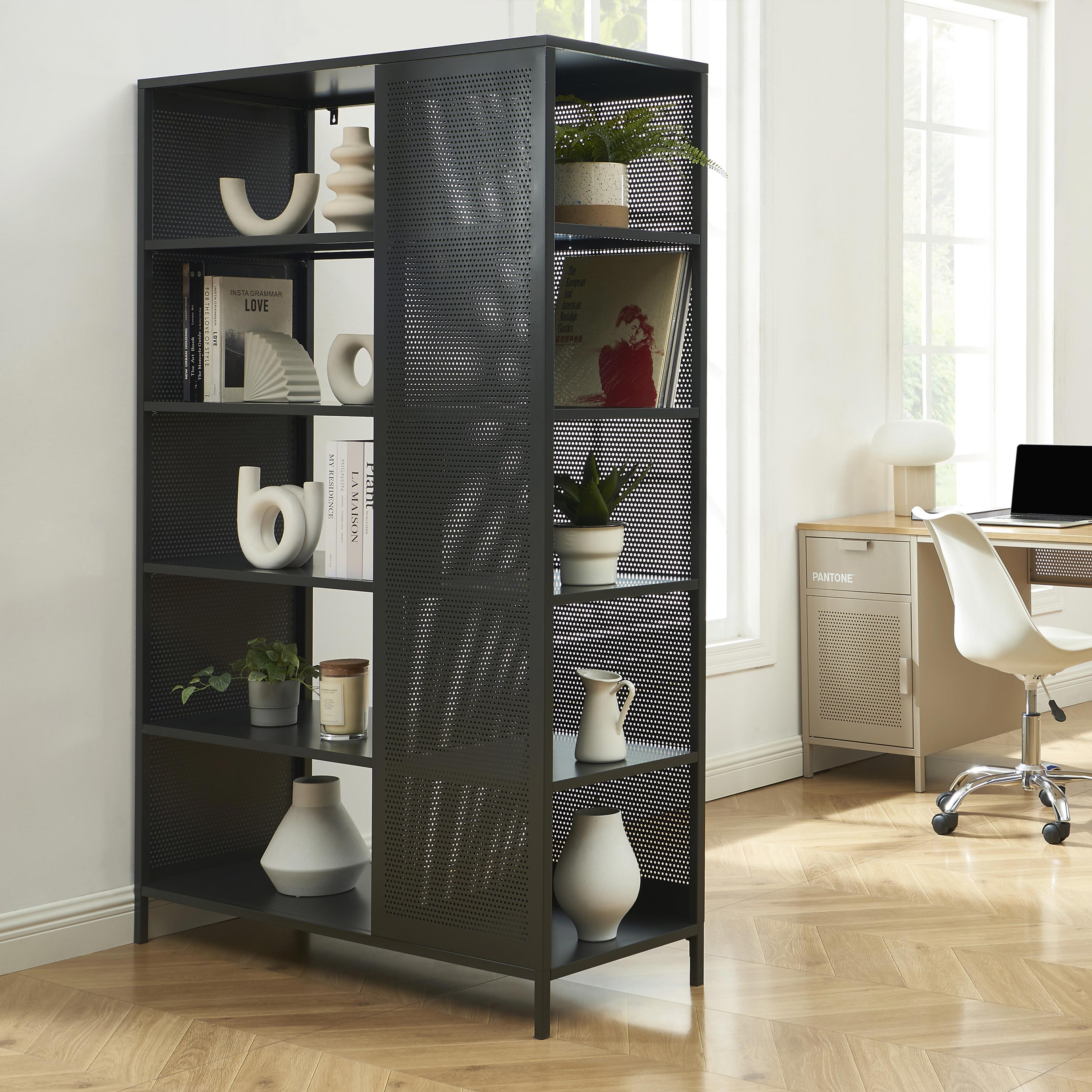PANTONE® Metal Large Bookcase – Anthracite