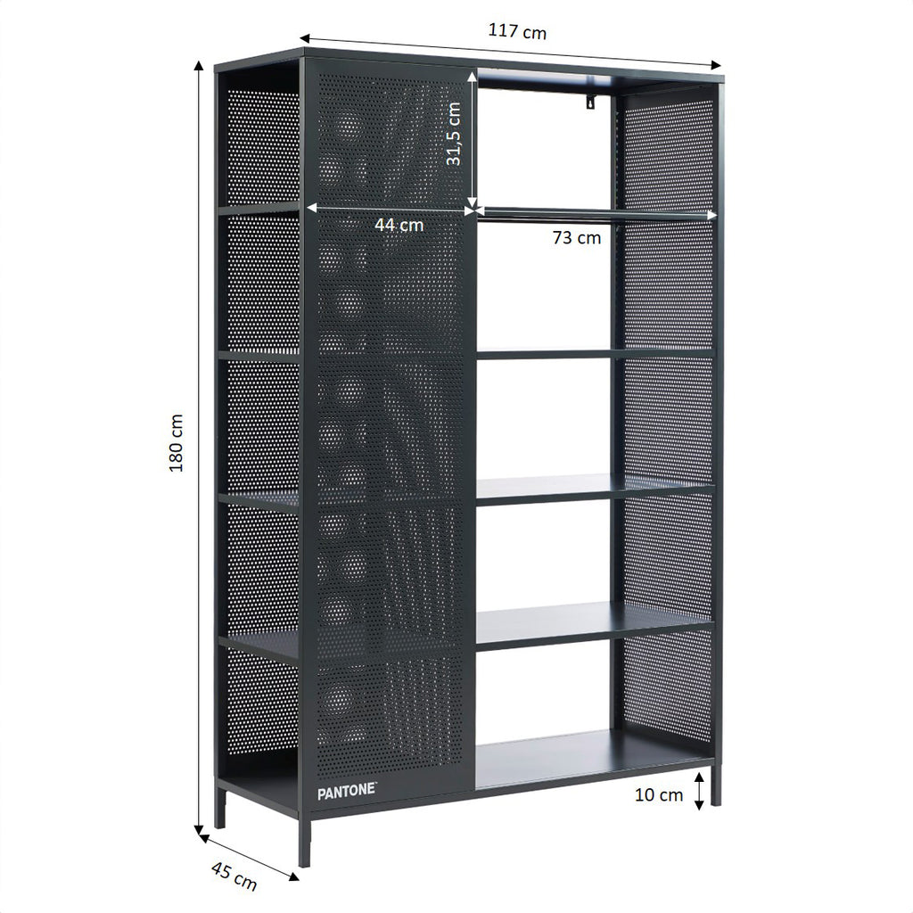PANTONE® Metal Large Bookcase – Anthracite