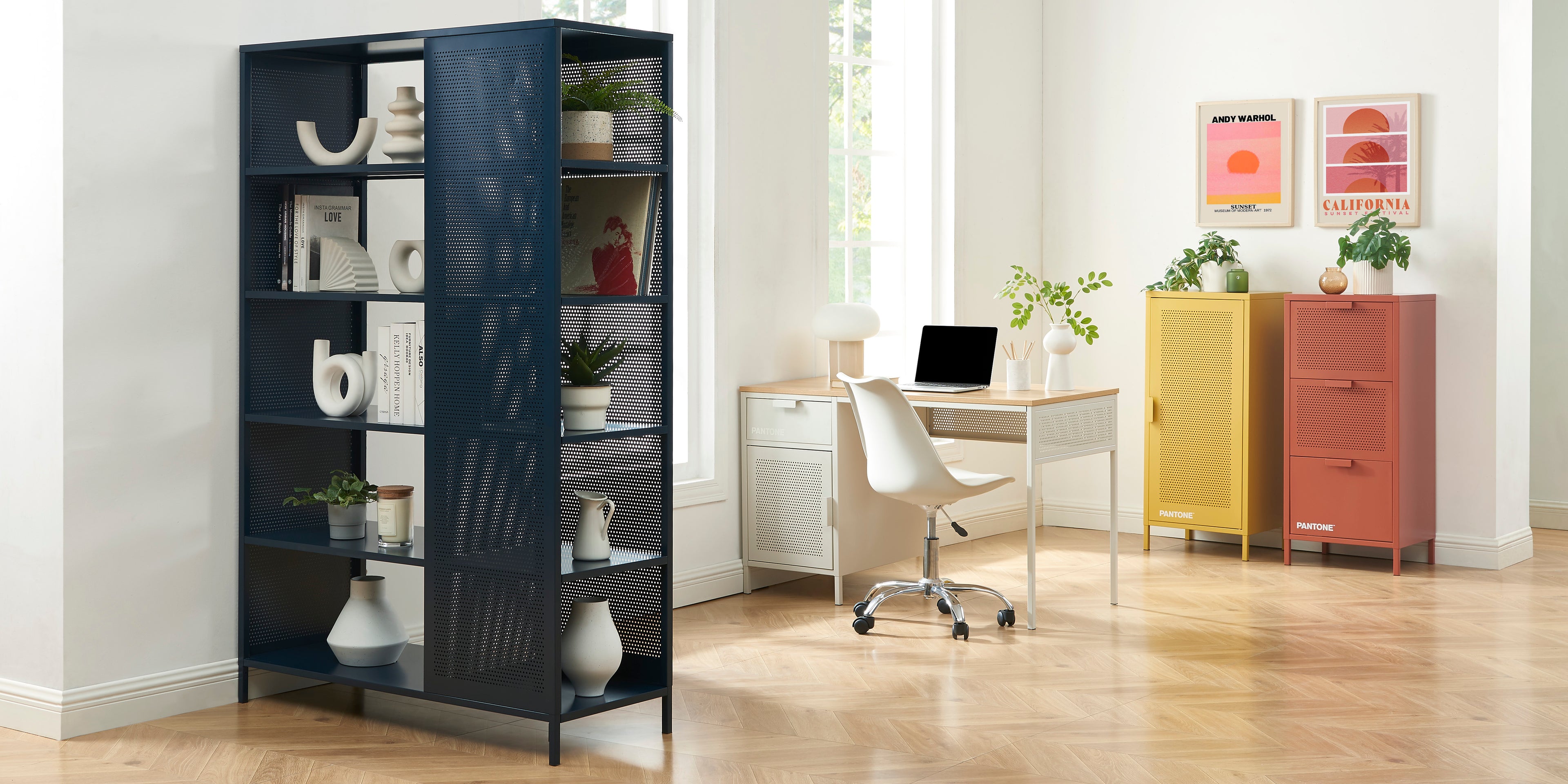 PANTONE® Metal Large Bookcase – Terracotta