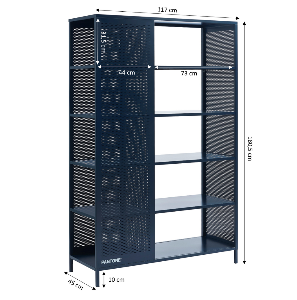 PANTONE® Metal Large Bookcase – Midnight blue