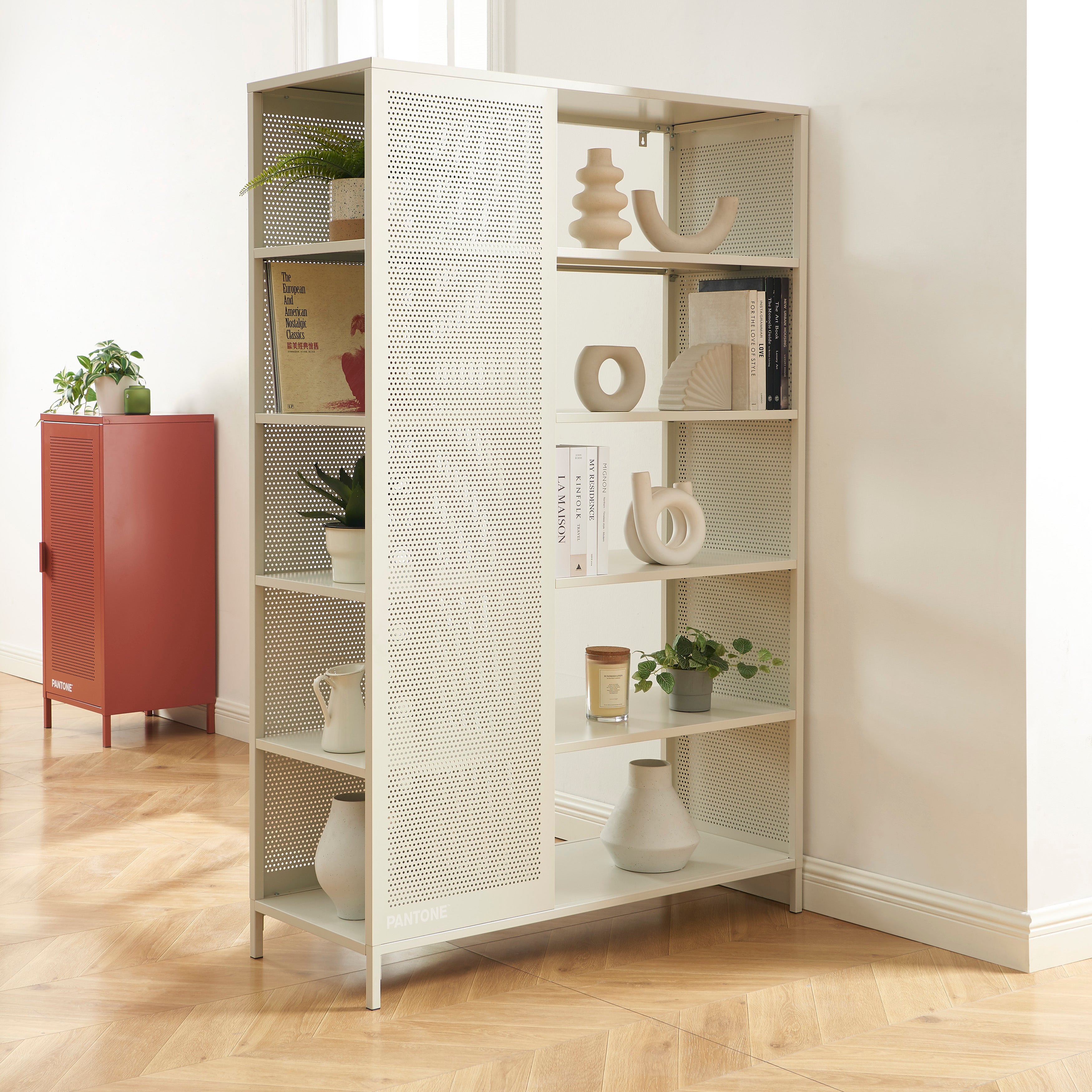 PANTONE® Metal Large Bookcase – Sand
