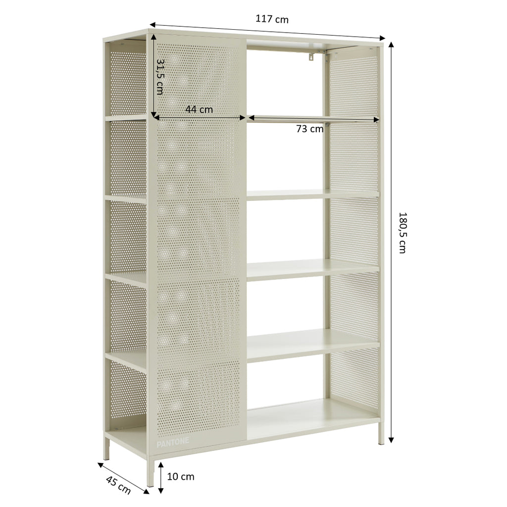 PANTONE® Metal Large Bookcase – Sand