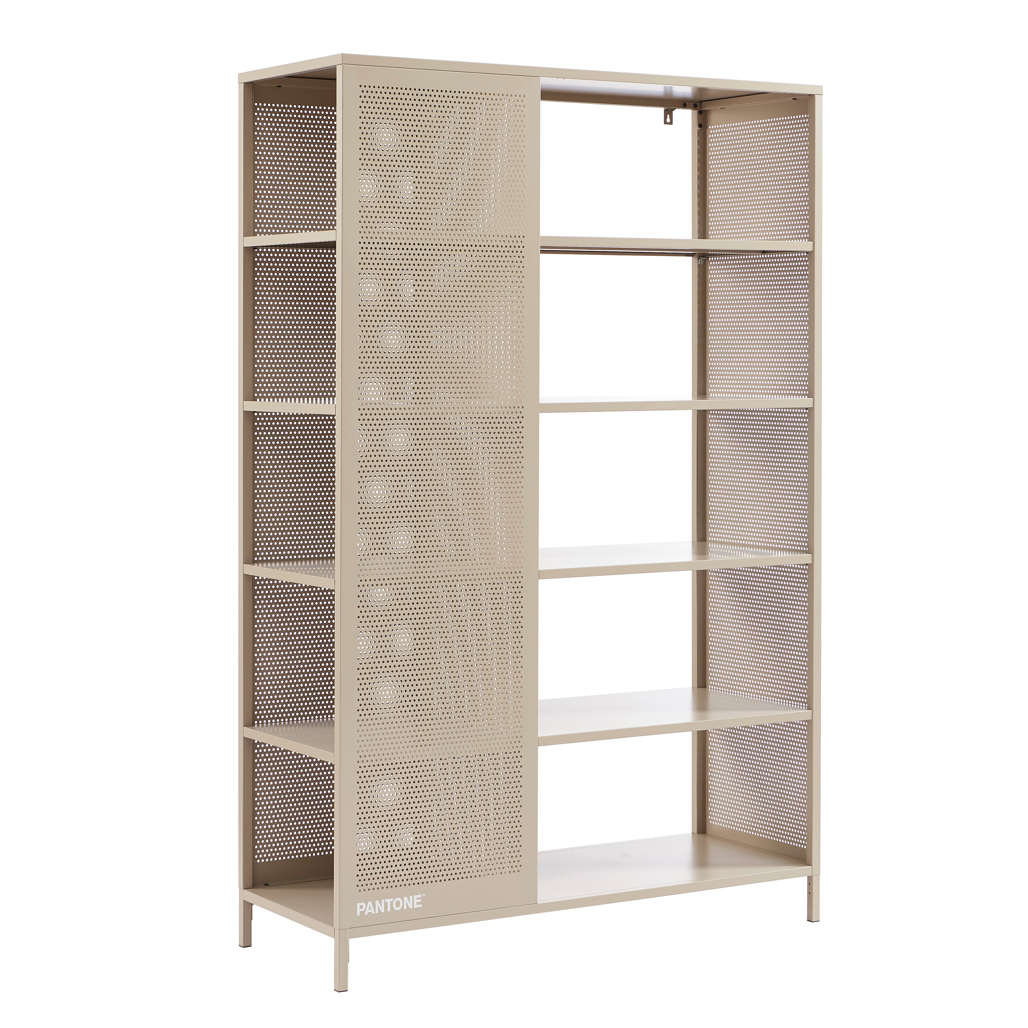 PANTONE® Metal Large Bookcase – Taupe