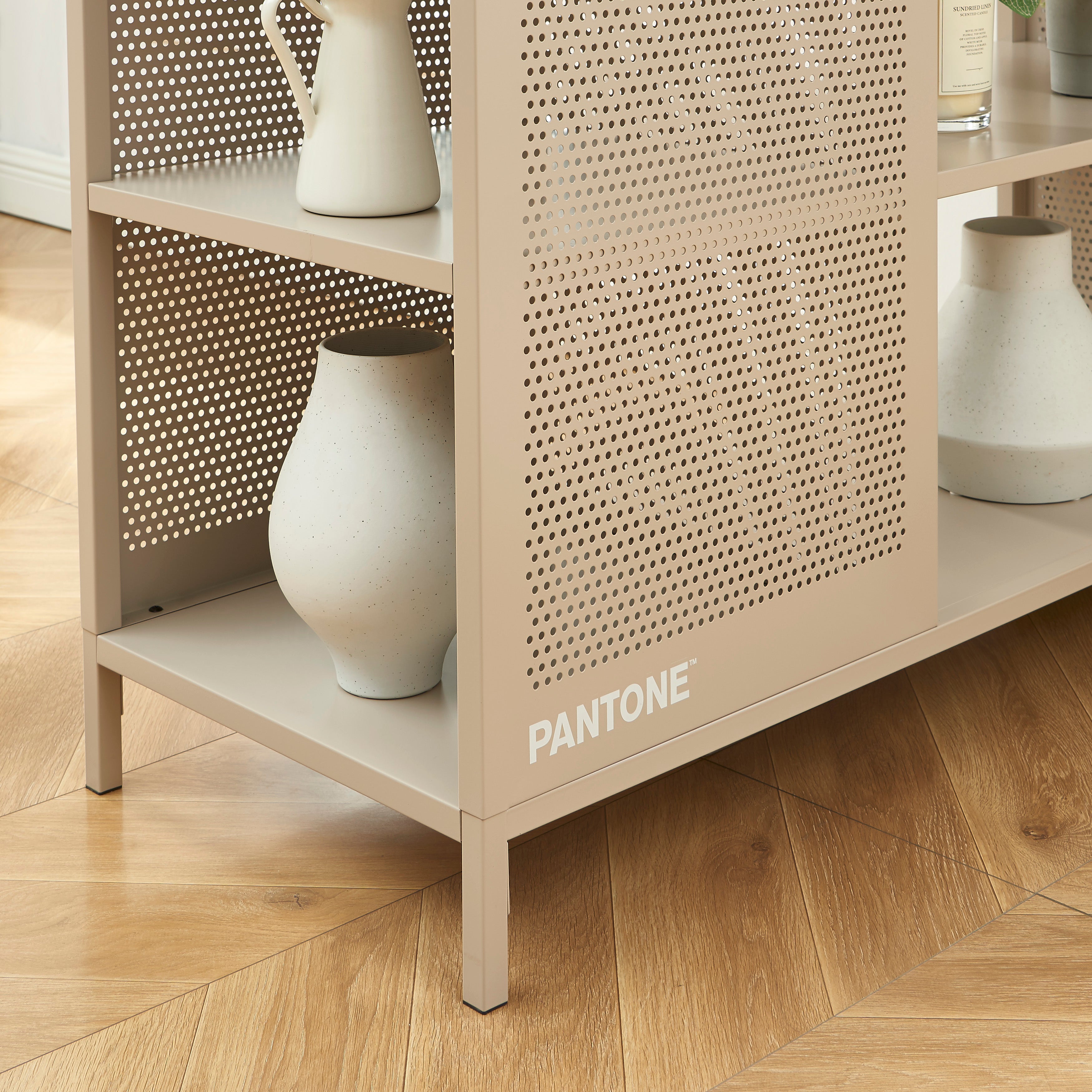 PANTONE® Metal Large Bookcase – Taupe
