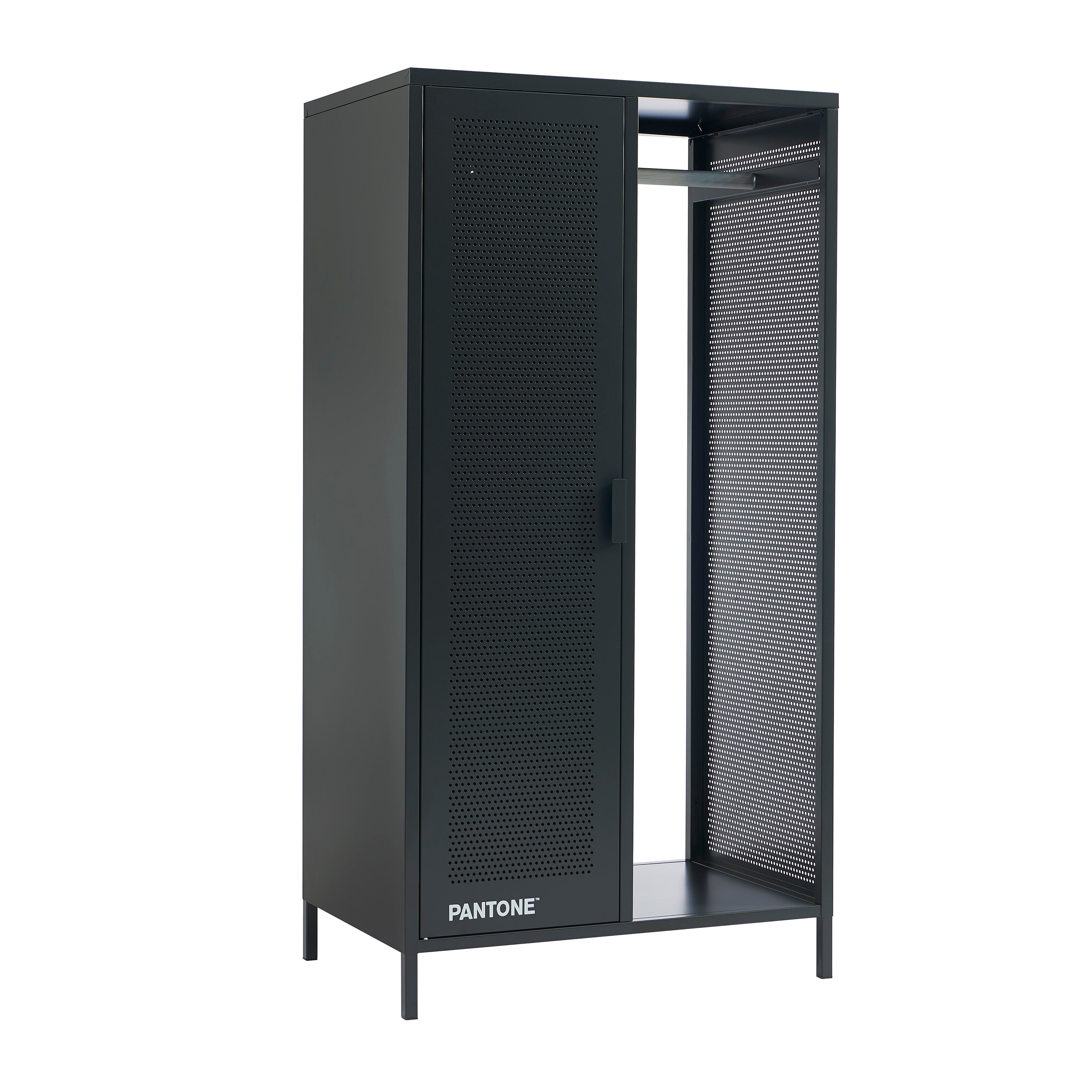 PANTONE® Metal Wardrobe with Hanging Rail – Anthracite