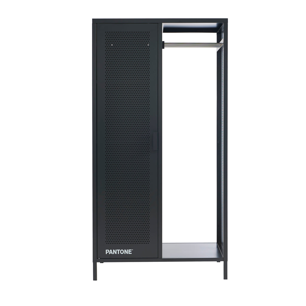 PANTONE® Metal Wardrobe with Hanging Rail – Anthracite