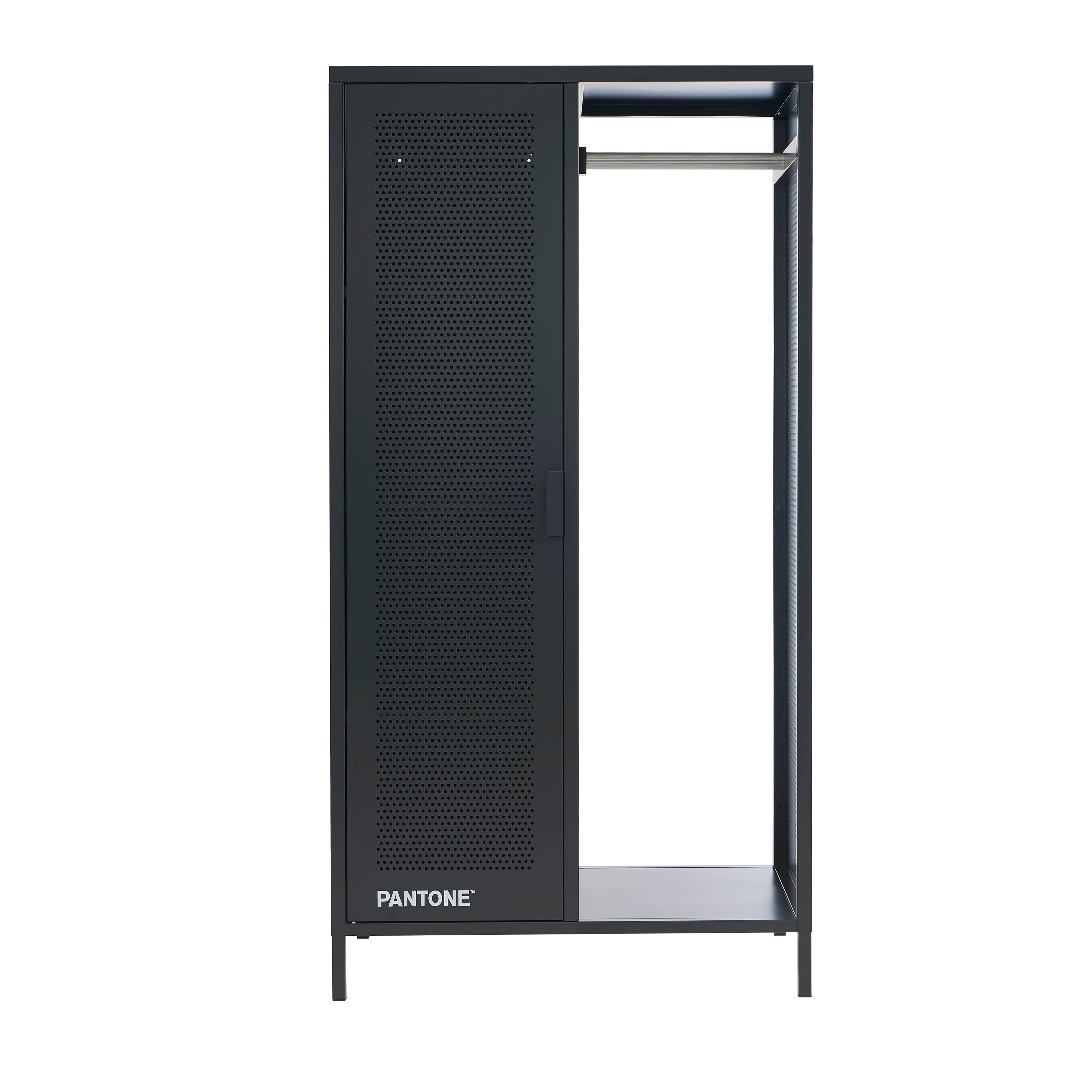 PANTONE® Metal Wardrobe with Hanging Rail – Anthracite