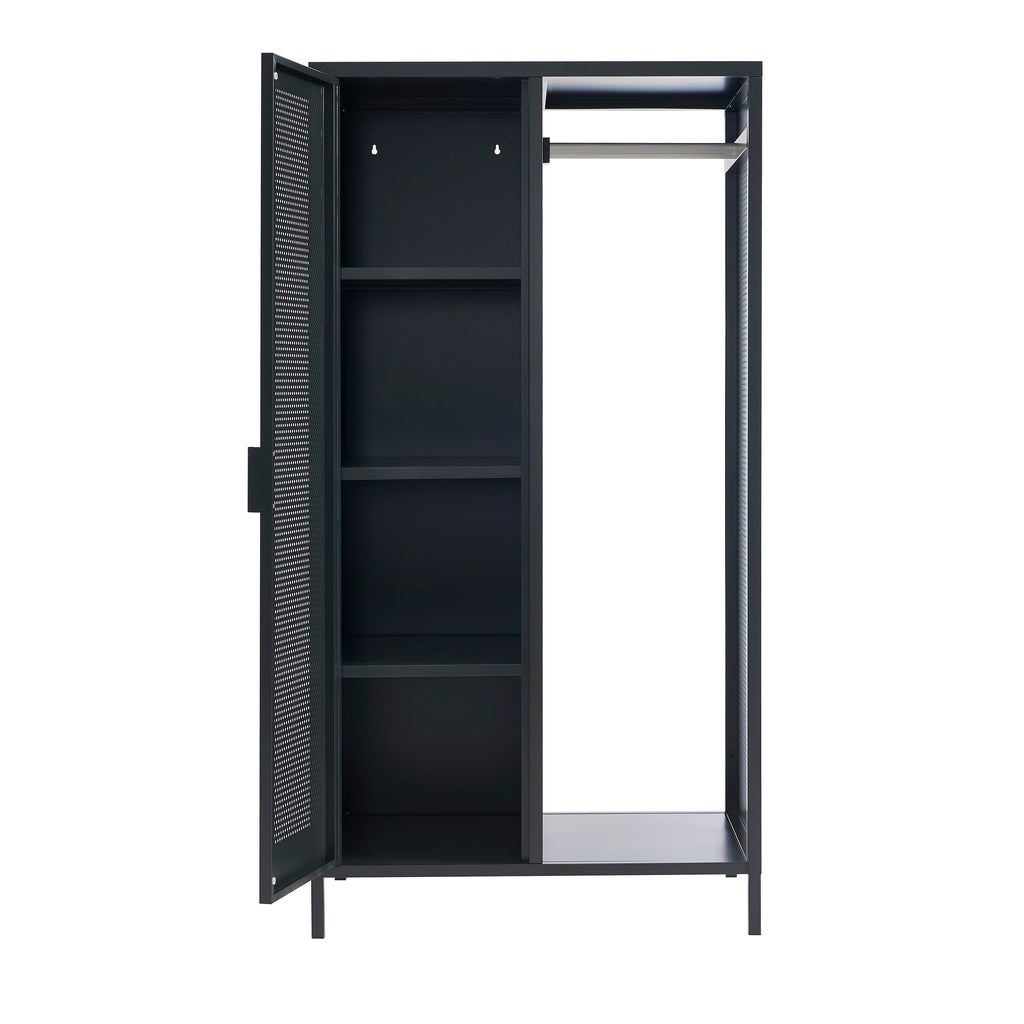 PANTONE® Metal Wardrobe with Hanging Rail – Anthracite
