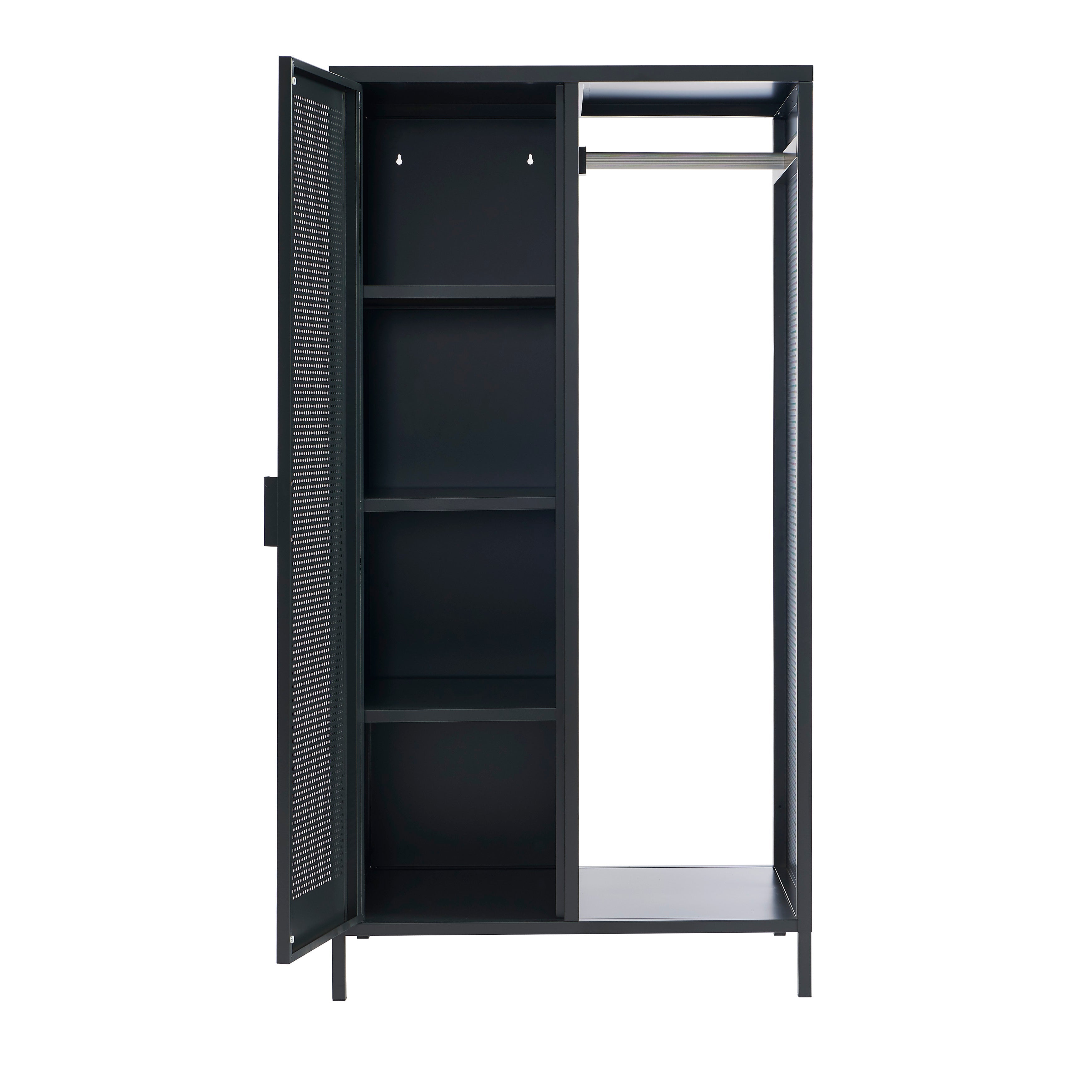 PANTONE® Metal Wardrobe with Hanging Rail – Anthracite
