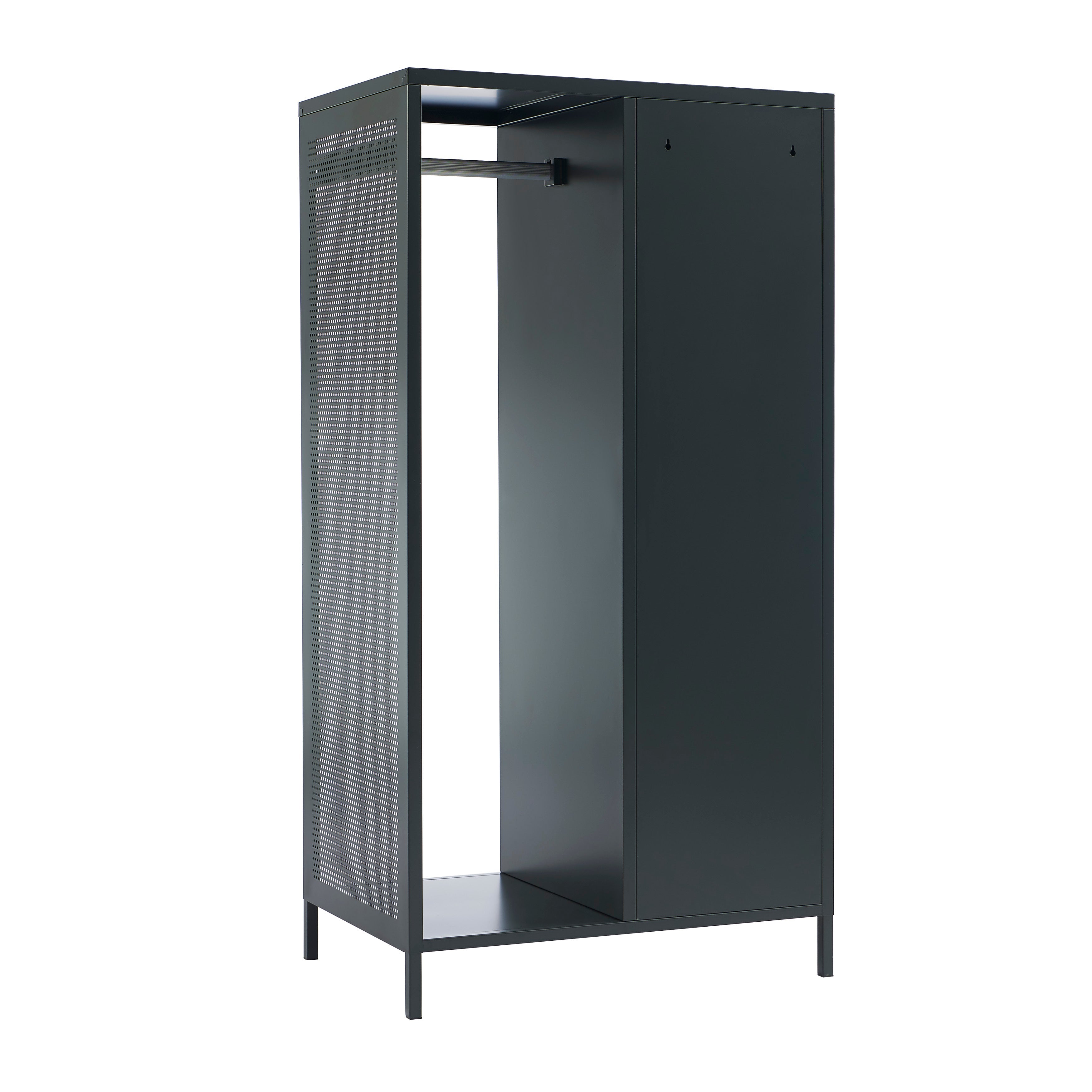 PANTONE® Metal Wardrobe with Hanging Rail – Anthracite