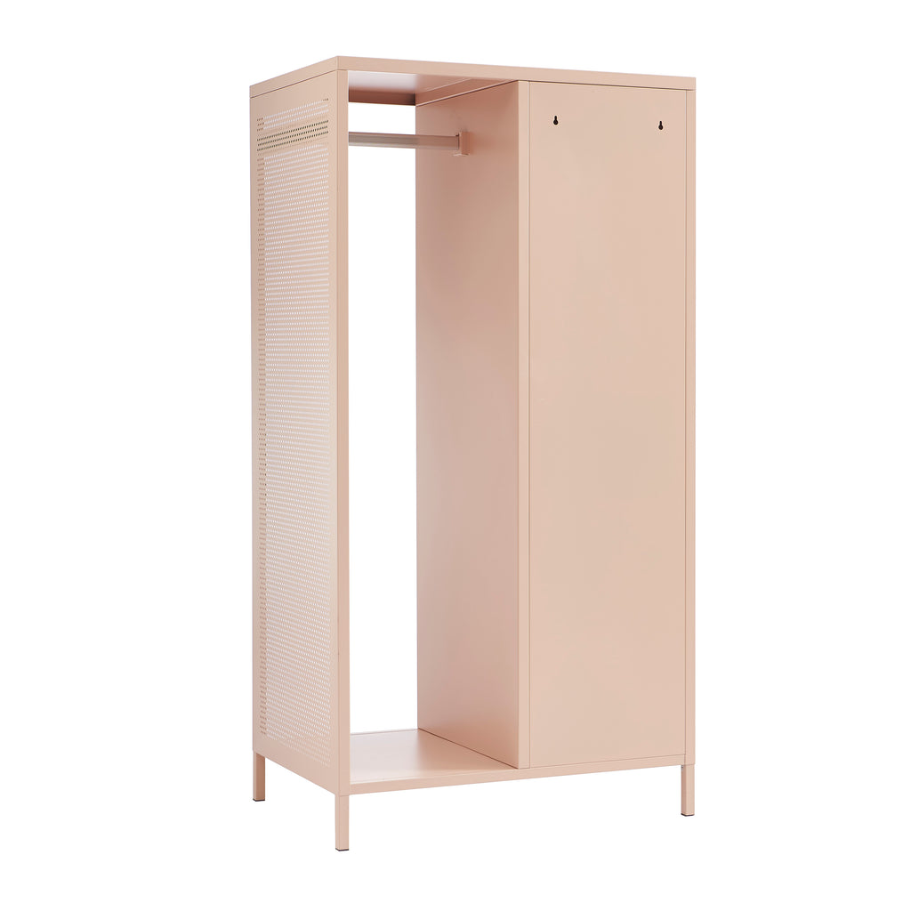 PANTONE® Metal Wardrobe with Hanging Rail – Pink