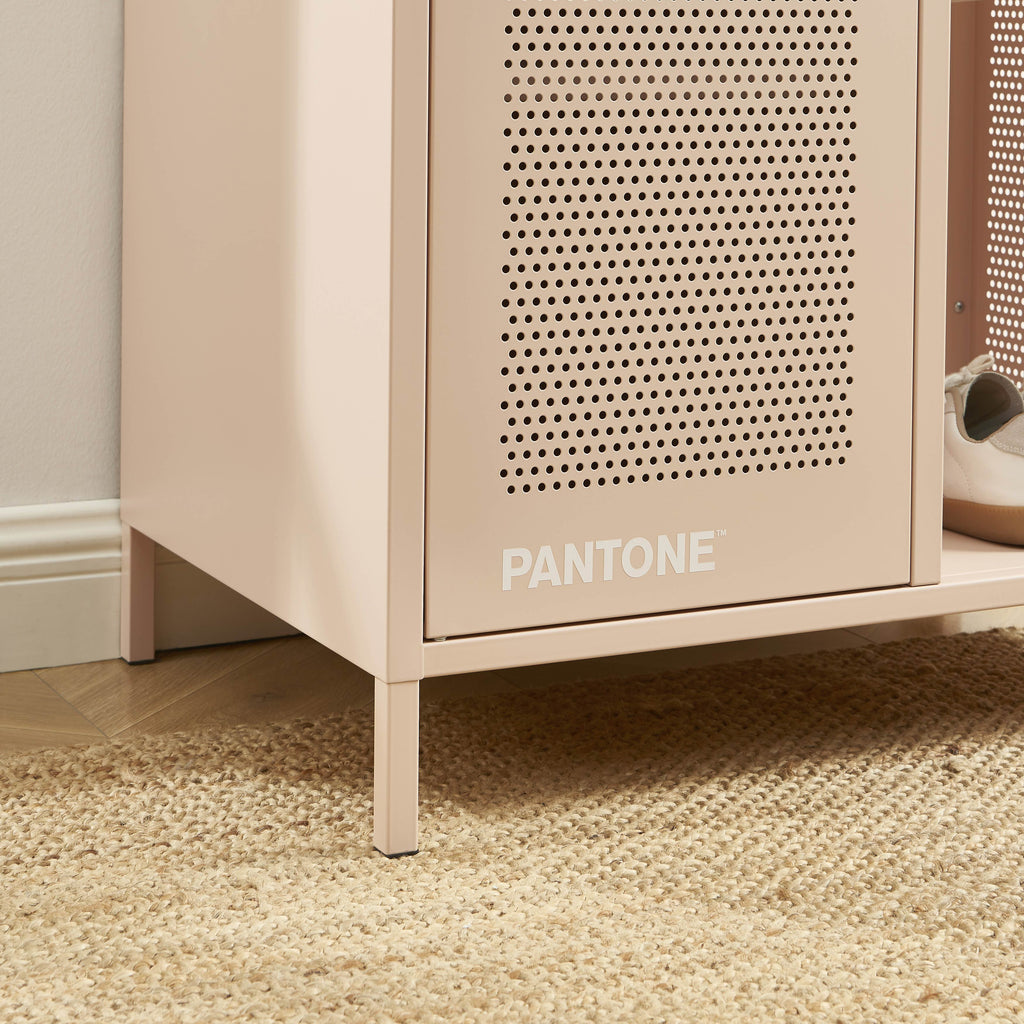 PANTONE® Metal Wardrobe with Hanging Rail – Pink