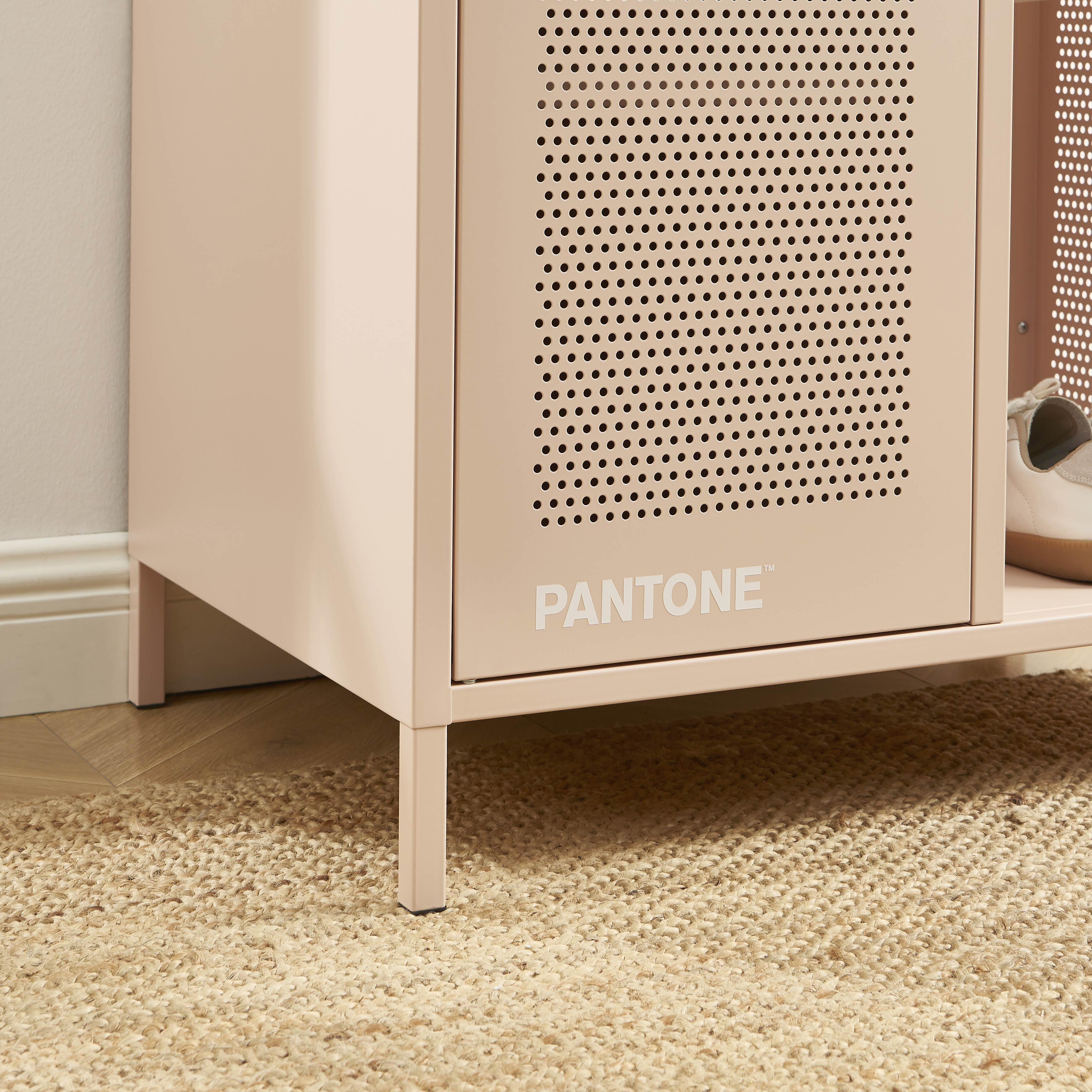 PANTONE® Metal Wardrobe with Hanging Rail – Pink