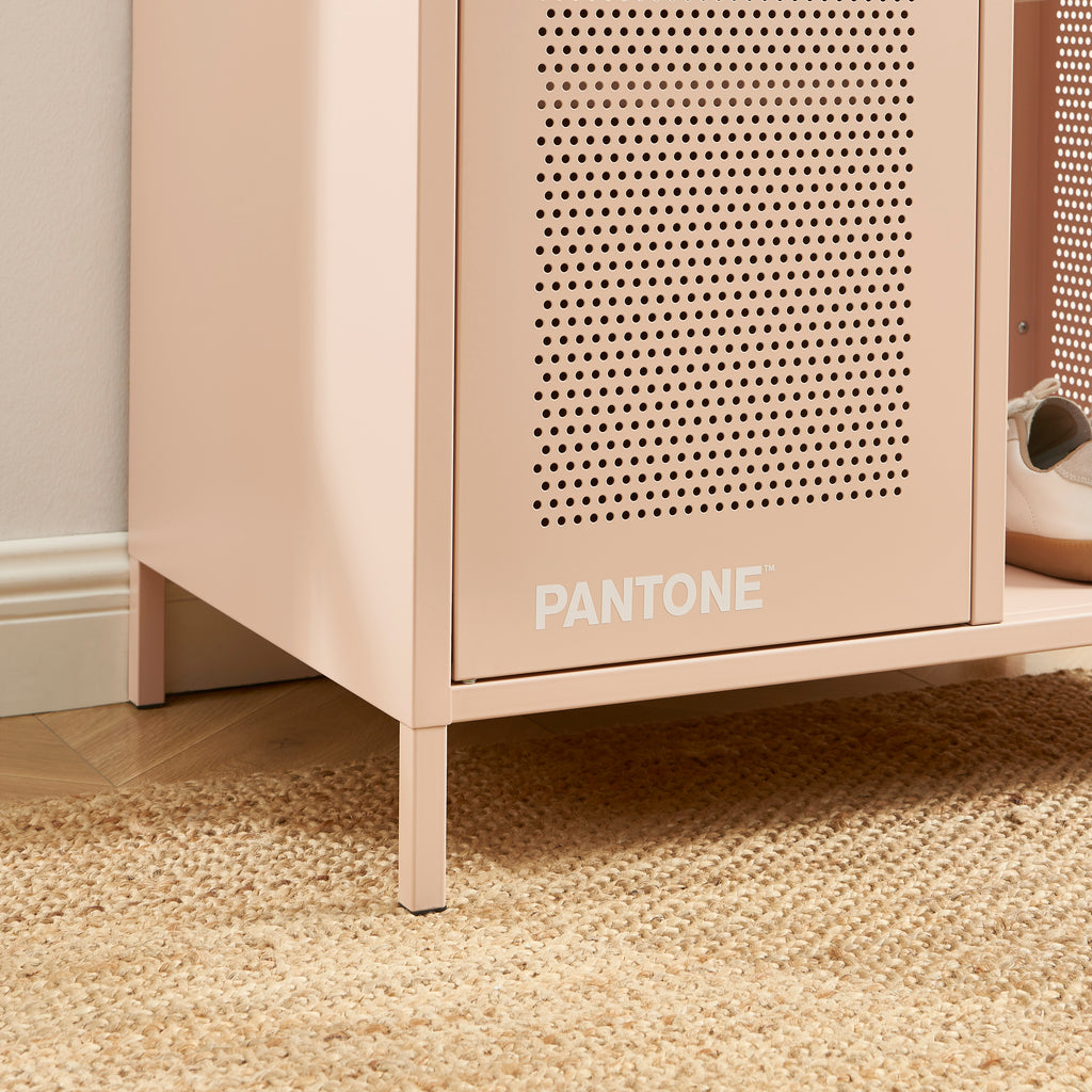 PANTONE® Metal Wardrobe with Hanging Rail – Pink