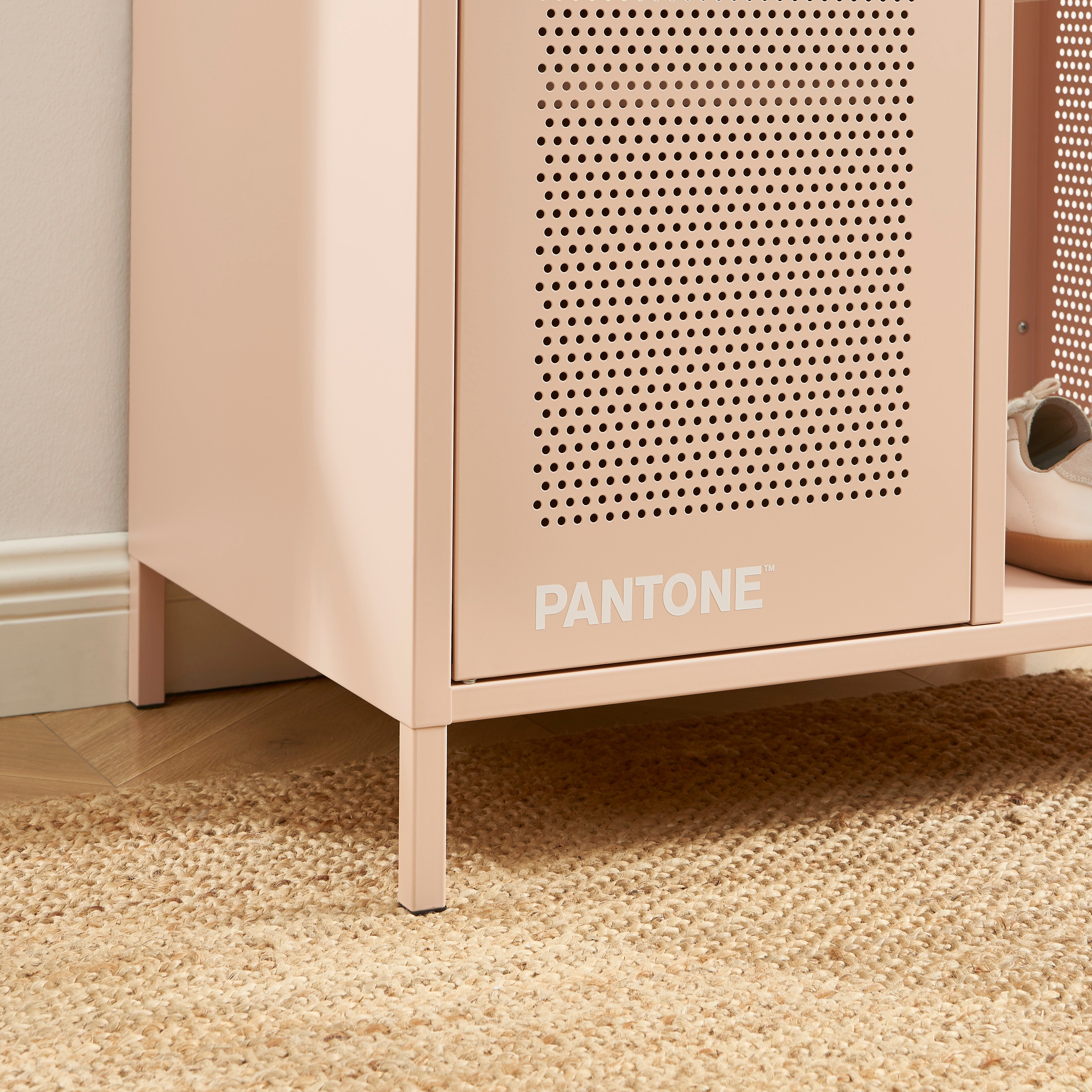 PANTONE® Metal Wardrobe with Hanging Rail – Pink
