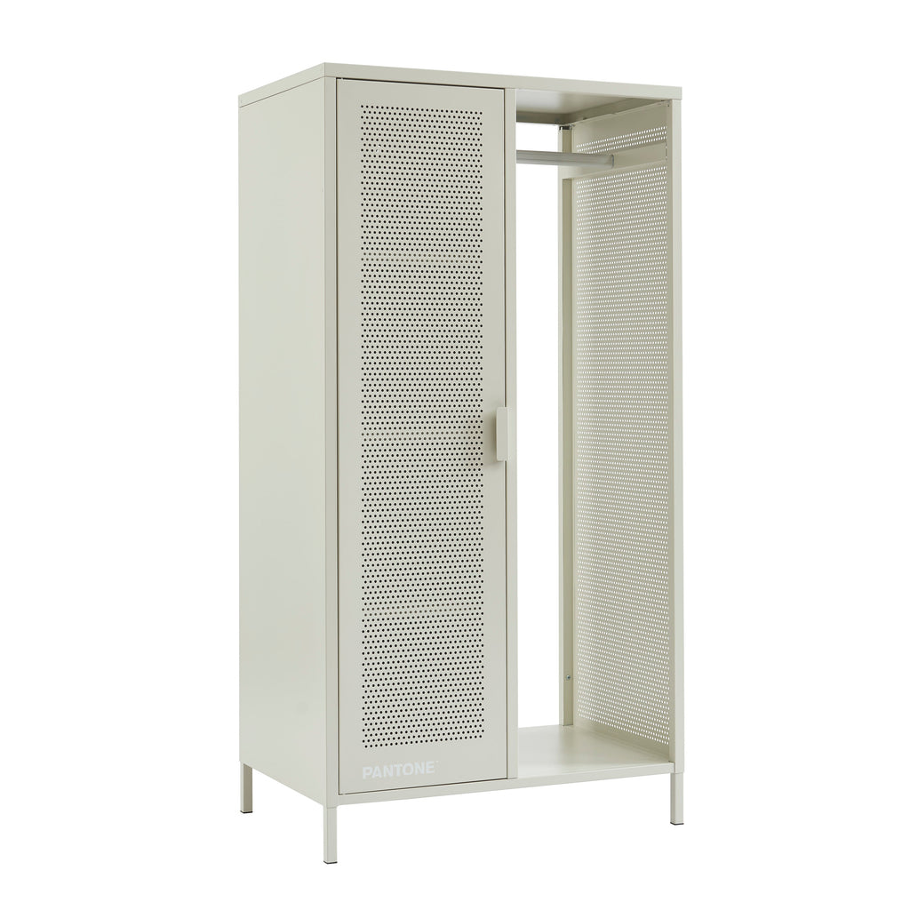 PANTONE® Metal Wardrobe with Hanging Rail – Sand