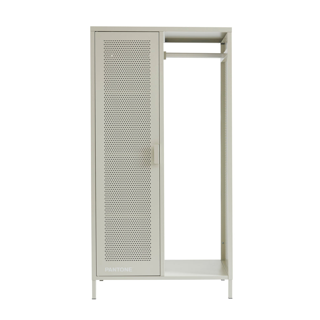 PANTONE® Metal Wardrobe with Hanging Rail – Sand