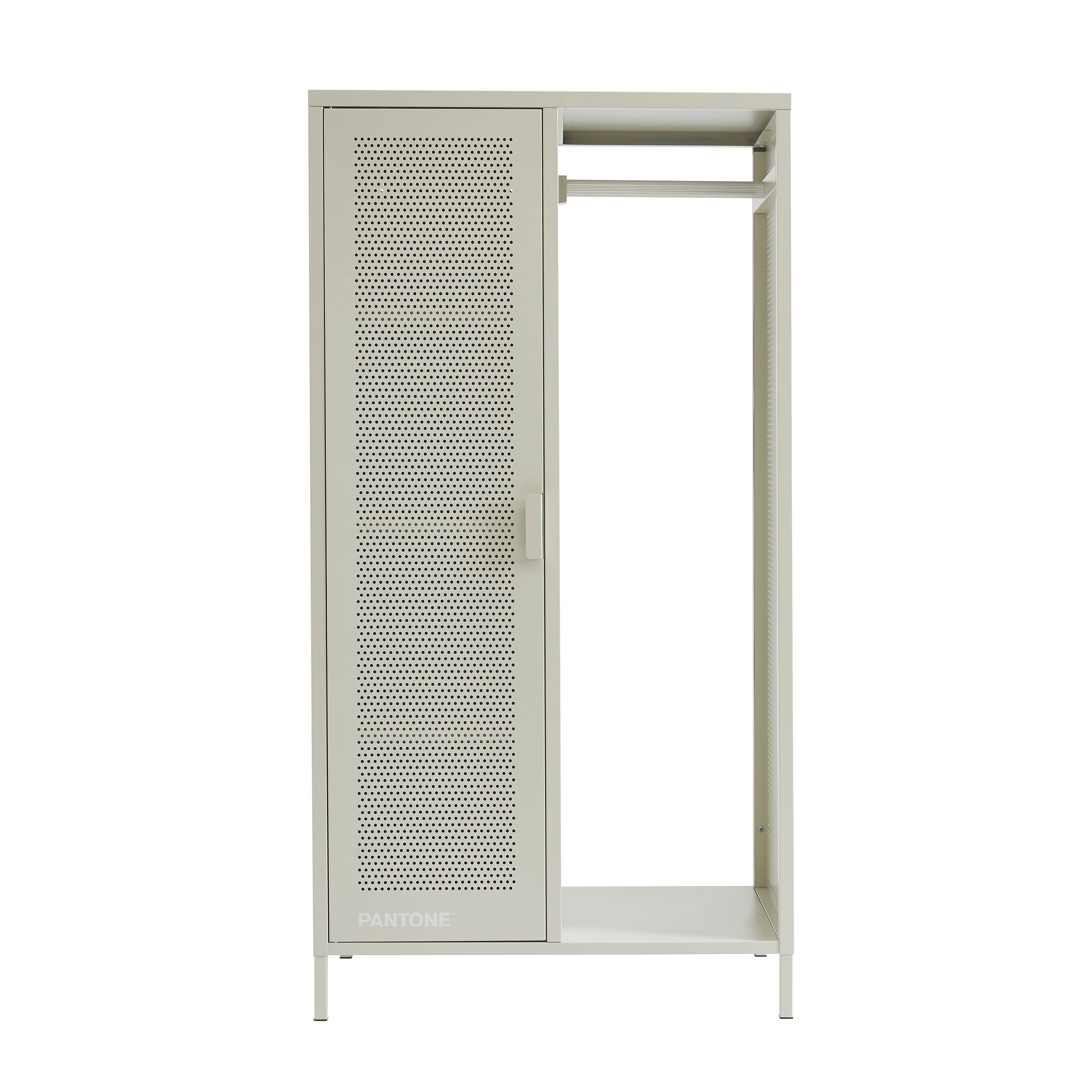 PANTONE® Metal Wardrobe with Hanging Rail – Sand