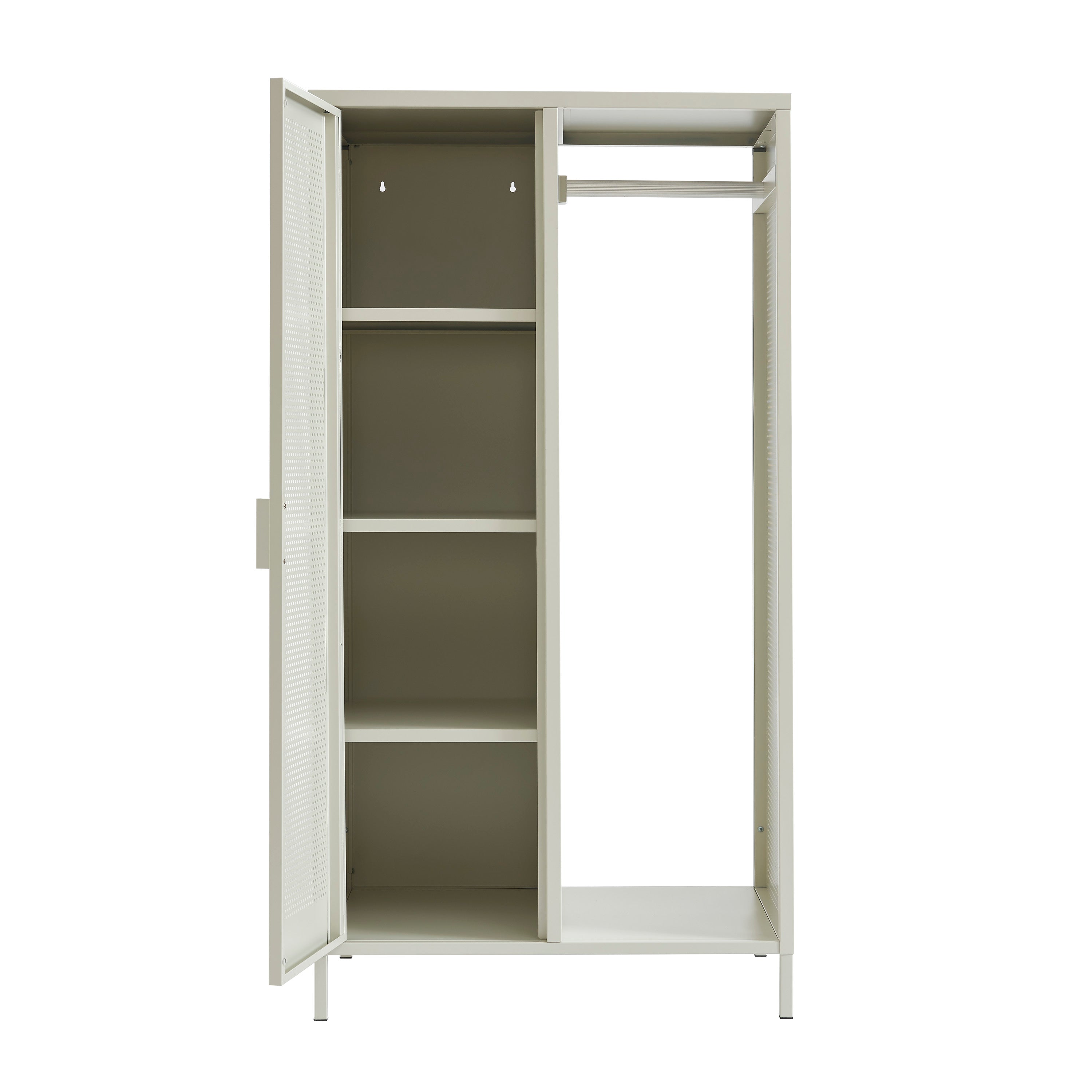 PANTONE® Metal Wardrobe with Hanging Rail – Sand
